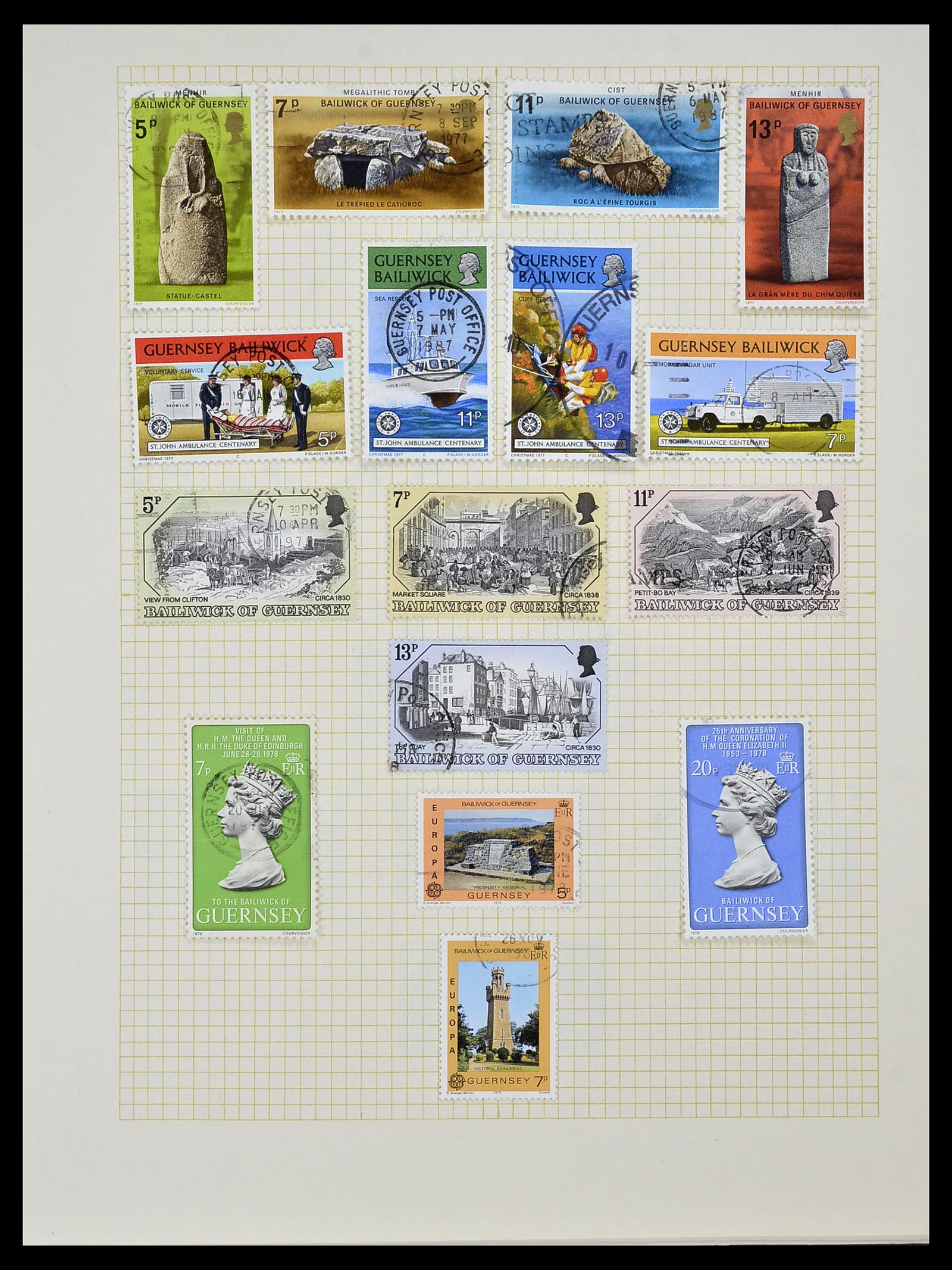 34337 037 - Postzegelverzameling 34337 Guernsey en Alderney 1940-2018!
