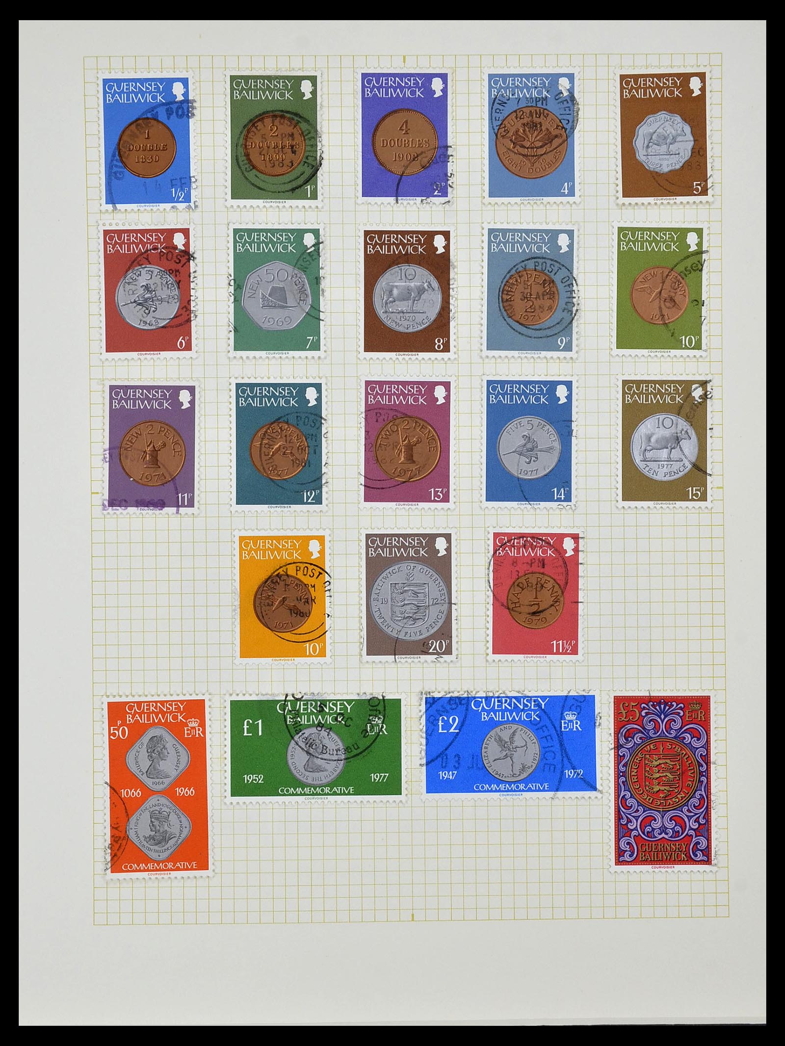 34337 042 - Postzegelverzameling 34337 Guernsey en Alderney 1940-2018!