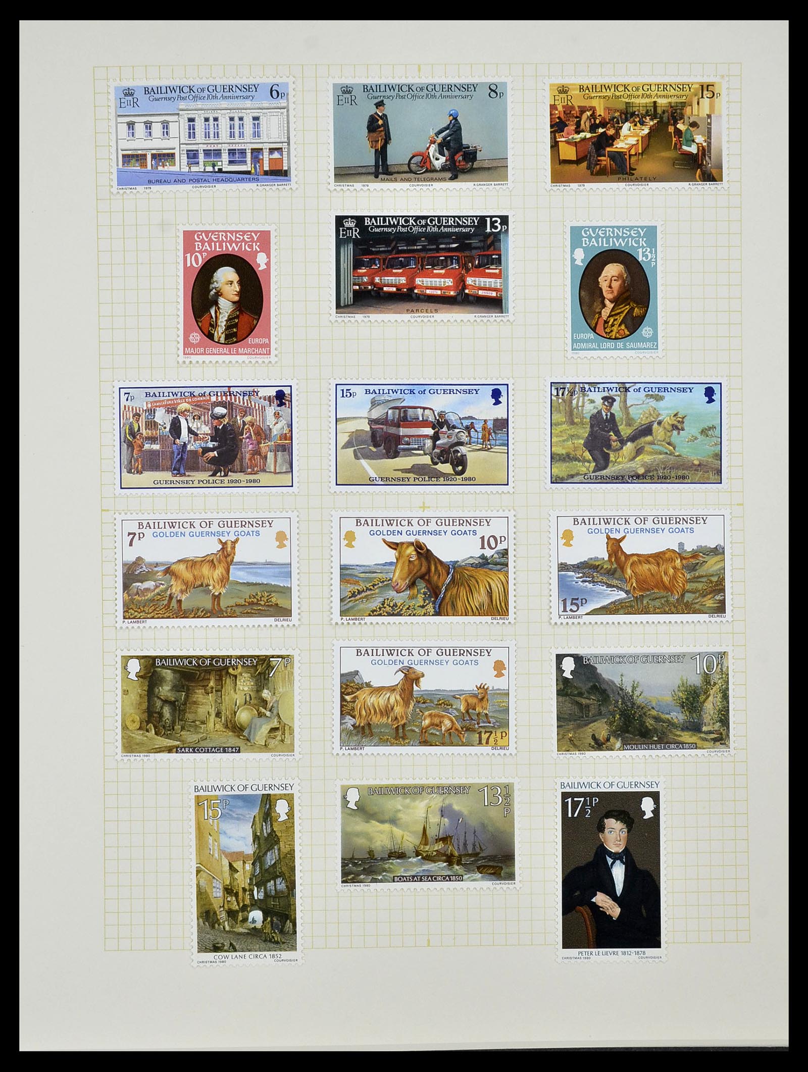 34337 051 - Postzegelverzameling 34337 Guernsey en Alderney 1940-2018!