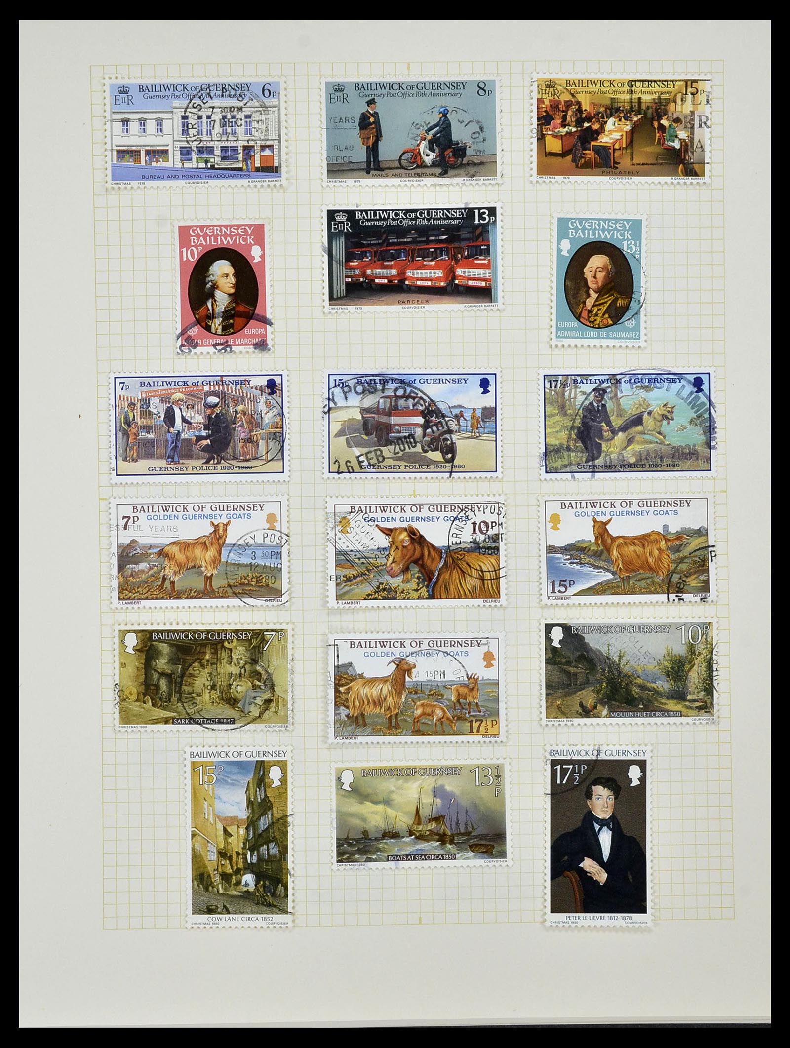 34337 052 - Postzegelverzameling 34337 Guernsey en Alderney 1940-2018!