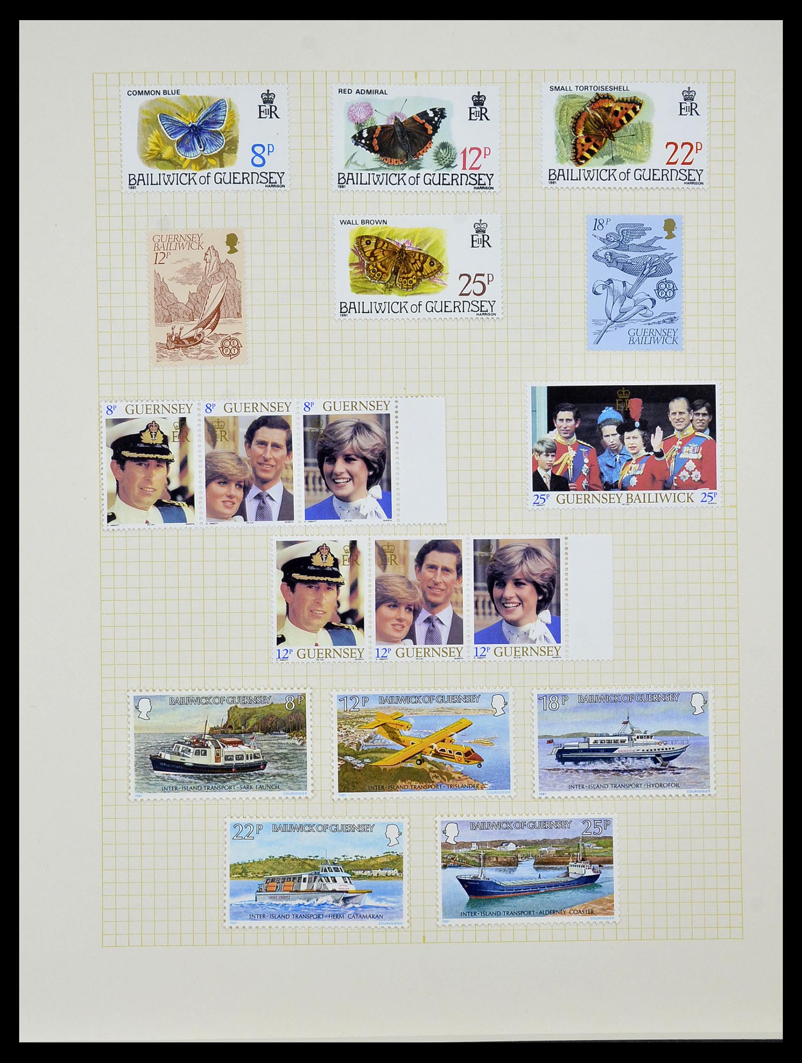 34337 053 - Postzegelverzameling 34337 Guernsey en Alderney 1940-2018!
