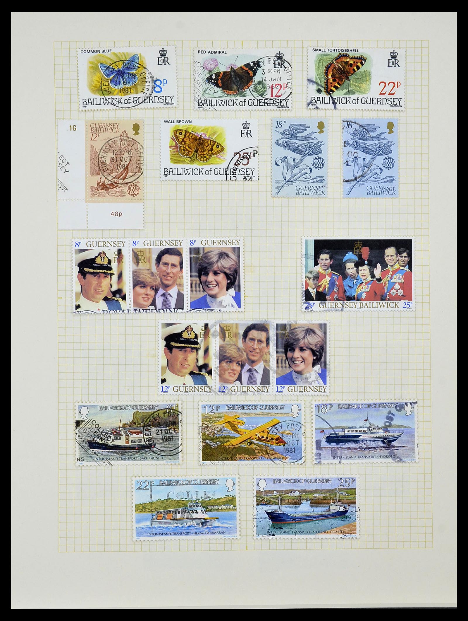 34337 054 - Postzegelverzameling 34337 Guernsey en Alderney 1940-2018!