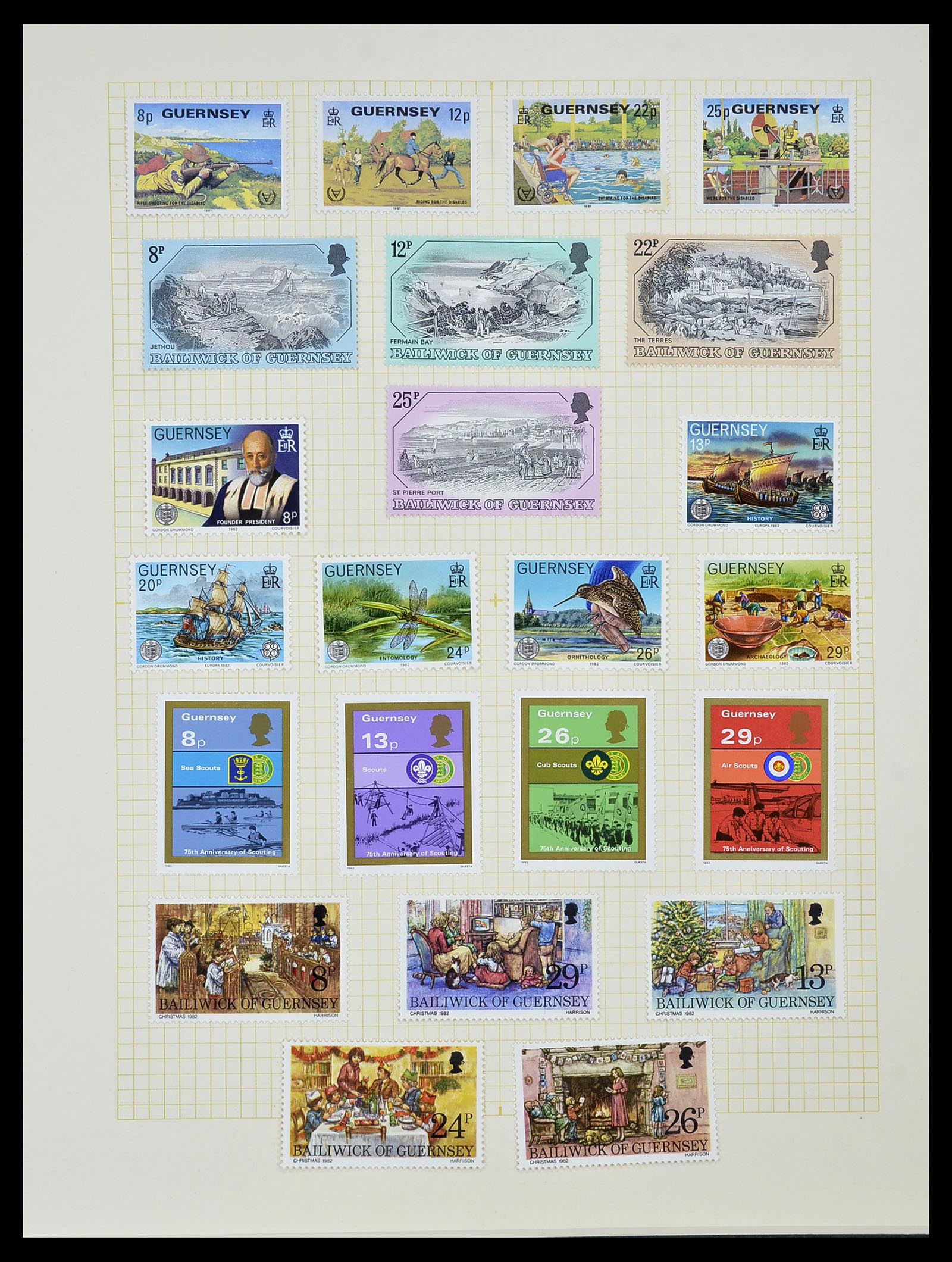 34337 055 - Postzegelverzameling 34337 Guernsey en Alderney 1940-2018!