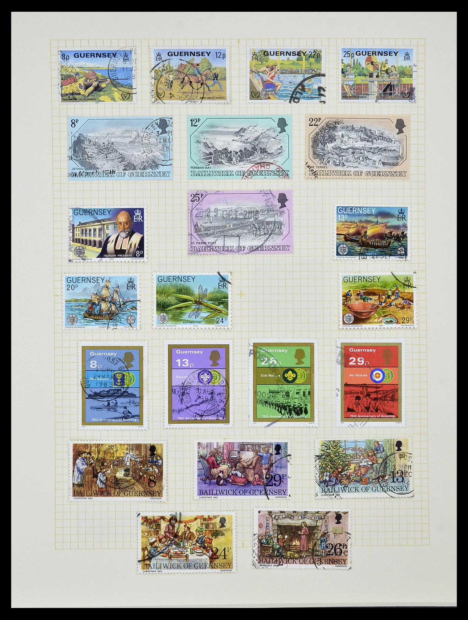 34337 056 - Postzegelverzameling 34337 Guernsey en Alderney 1940-2018!