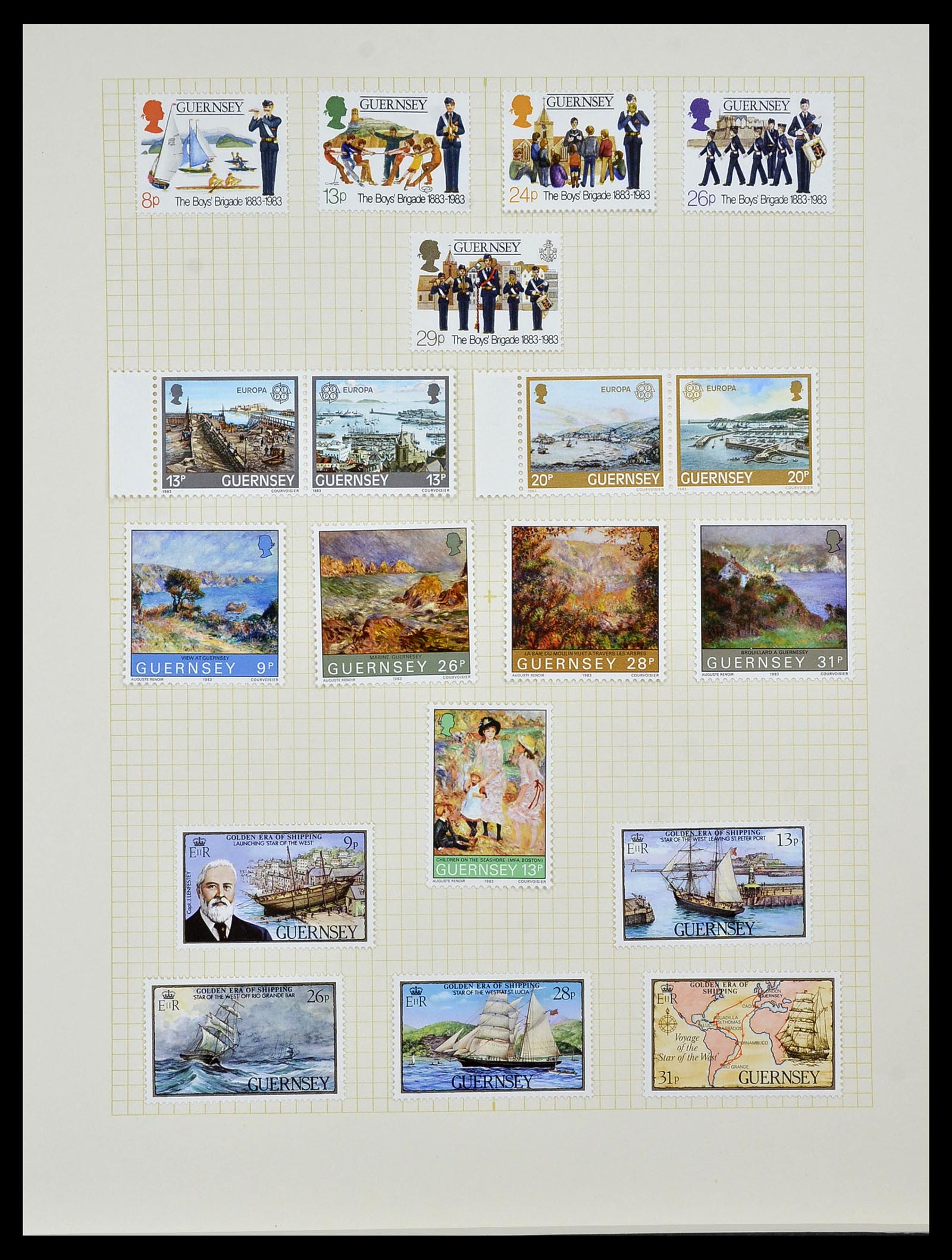 34337 057 - Postzegelverzameling 34337 Guernsey en Alderney 1940-2018!