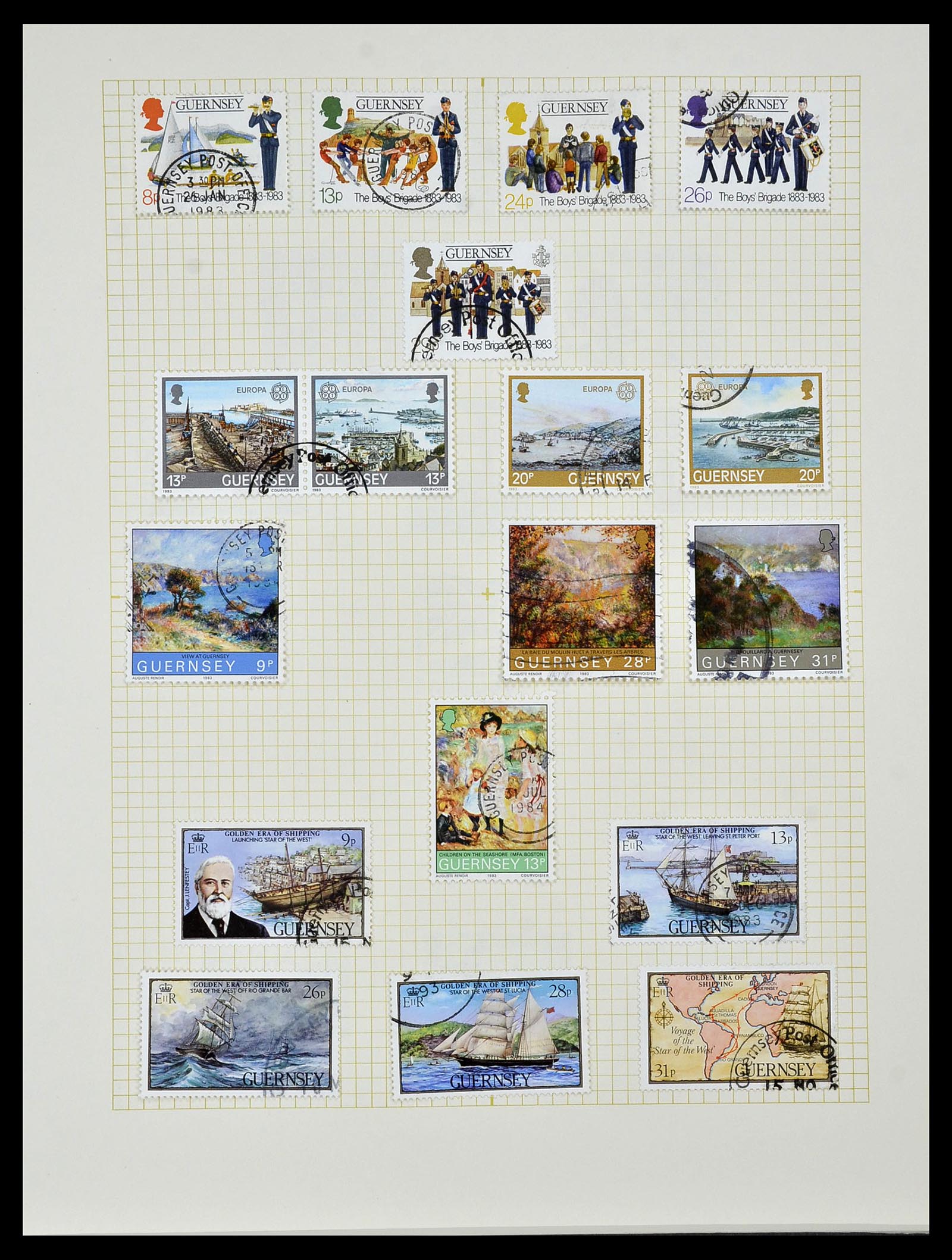 34337 058 - Postzegelverzameling 34337 Guernsey en Alderney 1940-2018!
