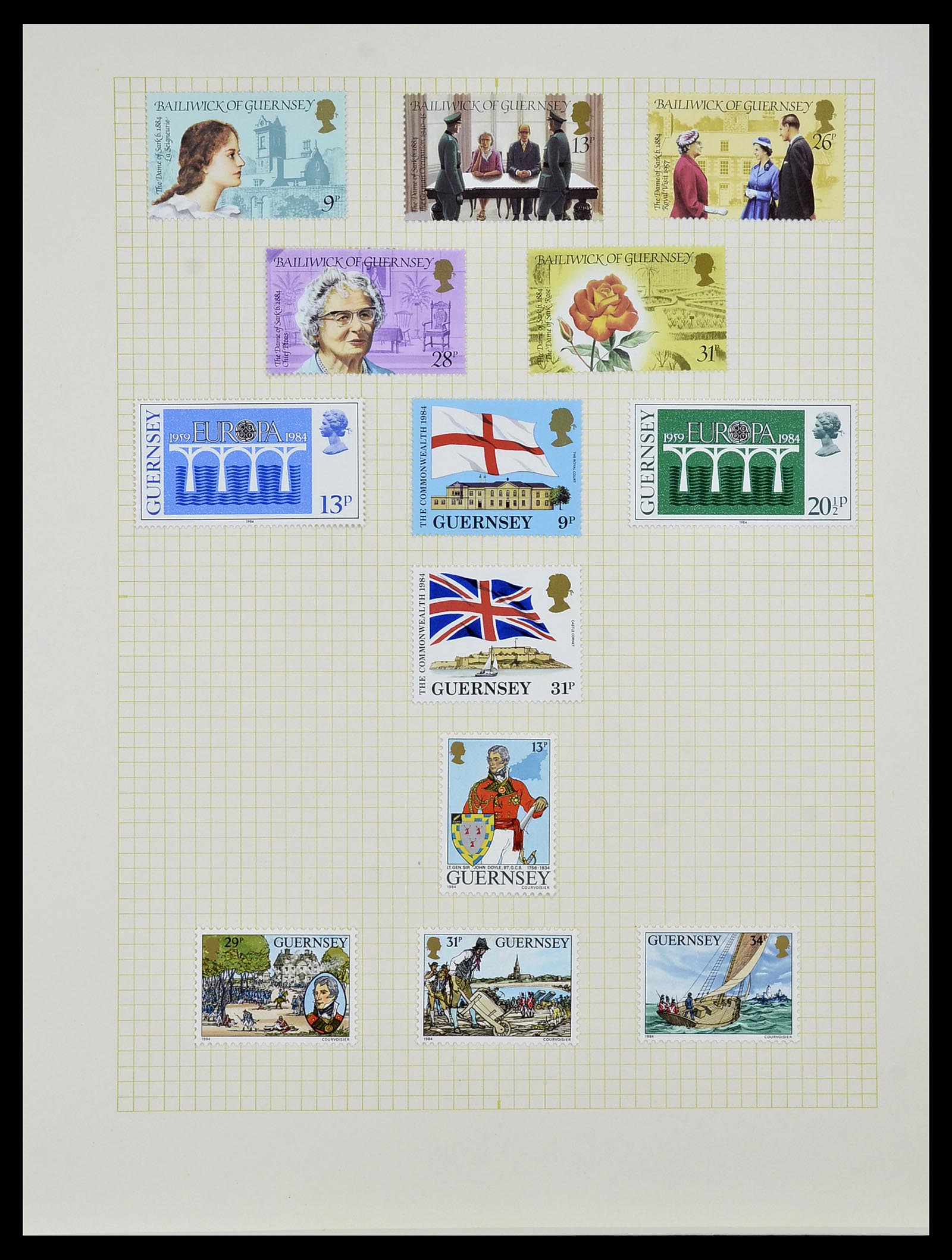 34337 059 - Postzegelverzameling 34337 Guernsey en Alderney 1940-2018!