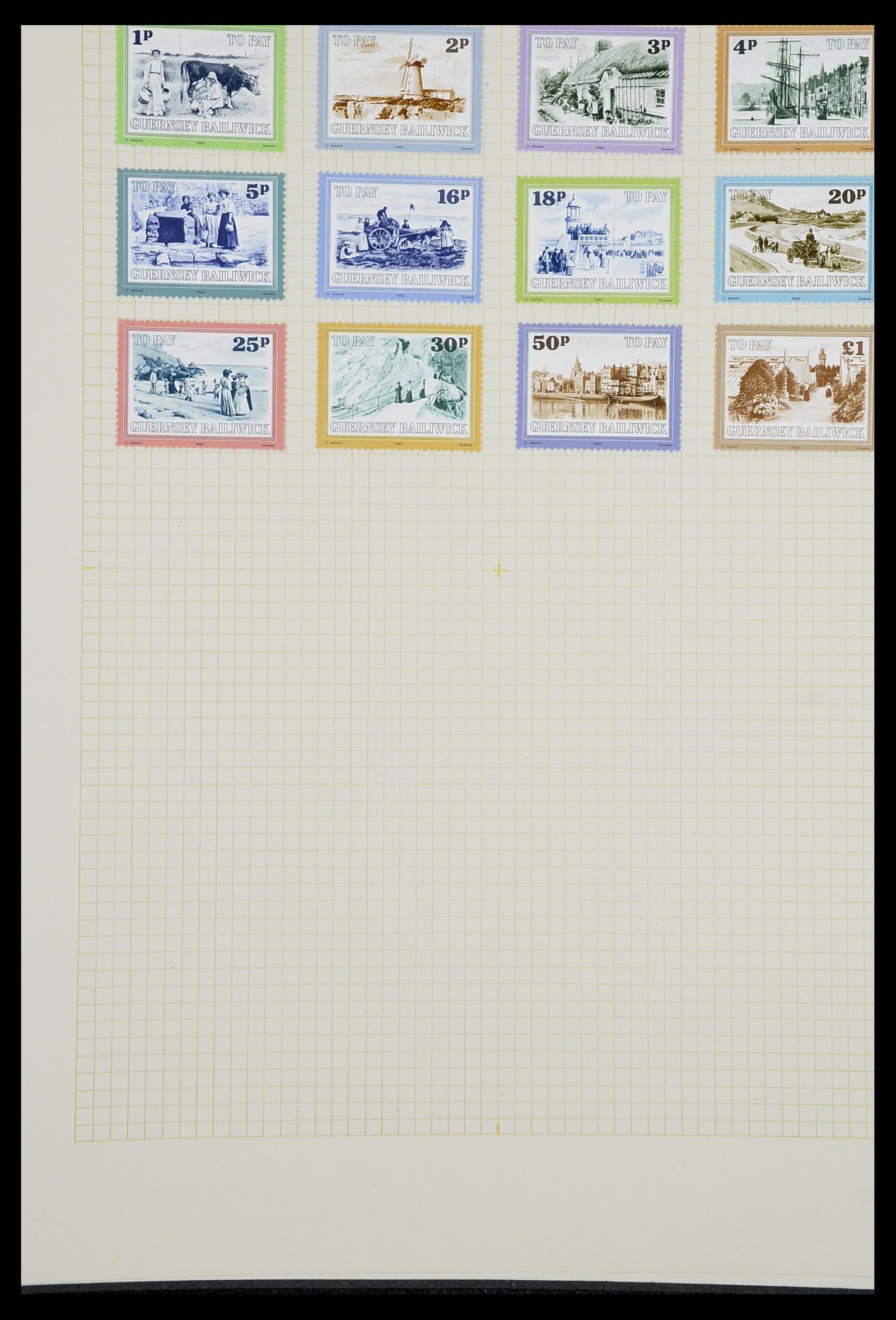 34337 374 - Postzegelverzameling 34337 Guernsey en Alderney 1940-2018!