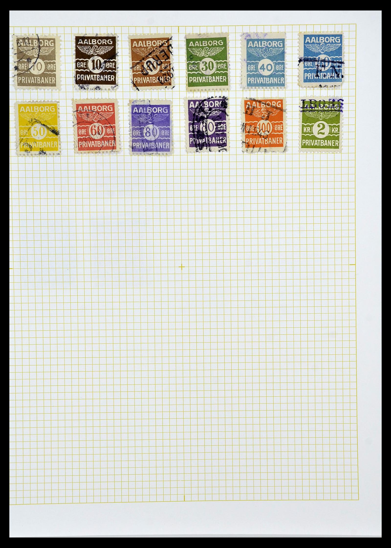 34344 004 - Postzegelverzameling 34344 Scandinavië lokaalzegels.