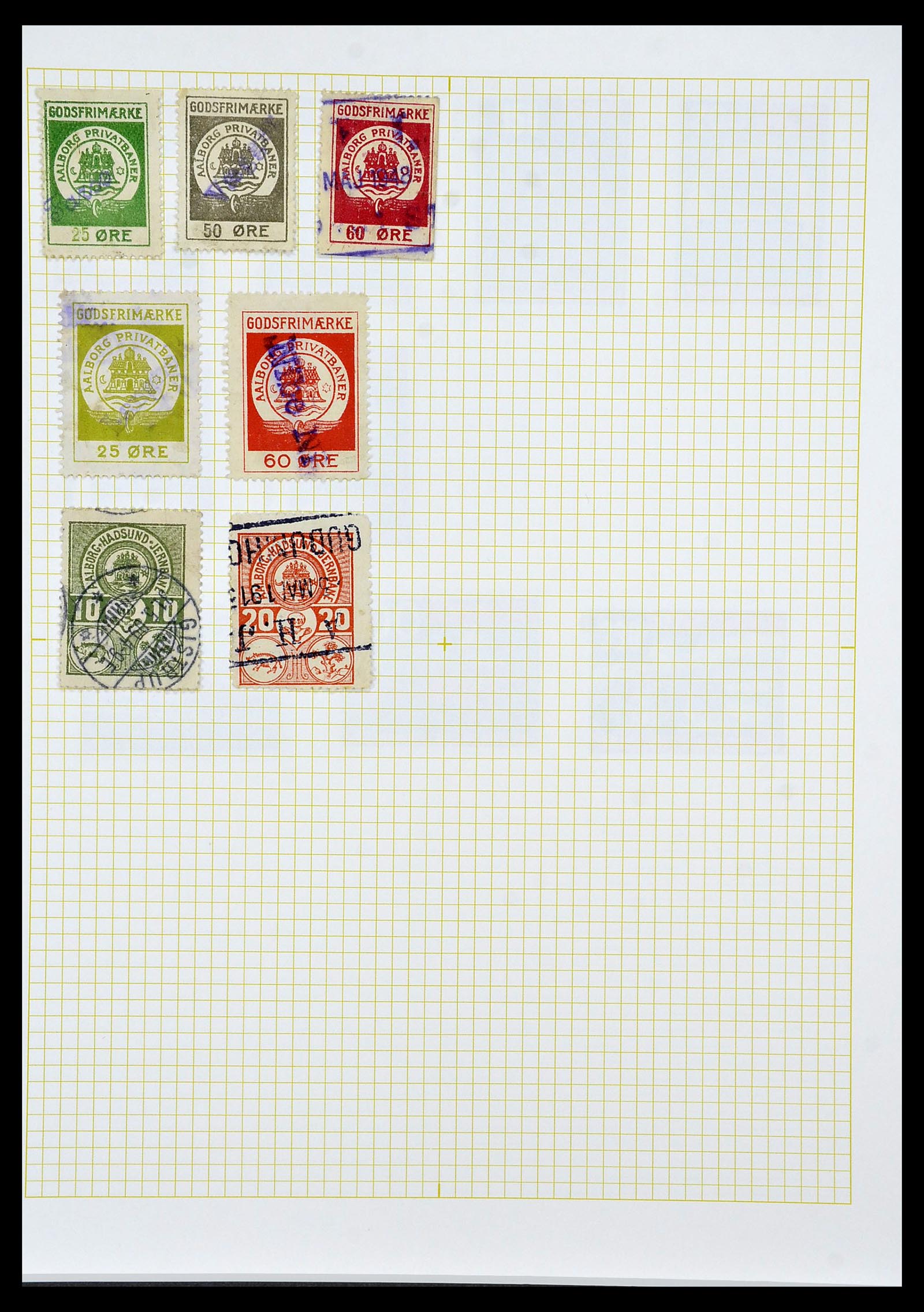 34344 005 - Postzegelverzameling 34344 Scandinavië lokaalzegels.