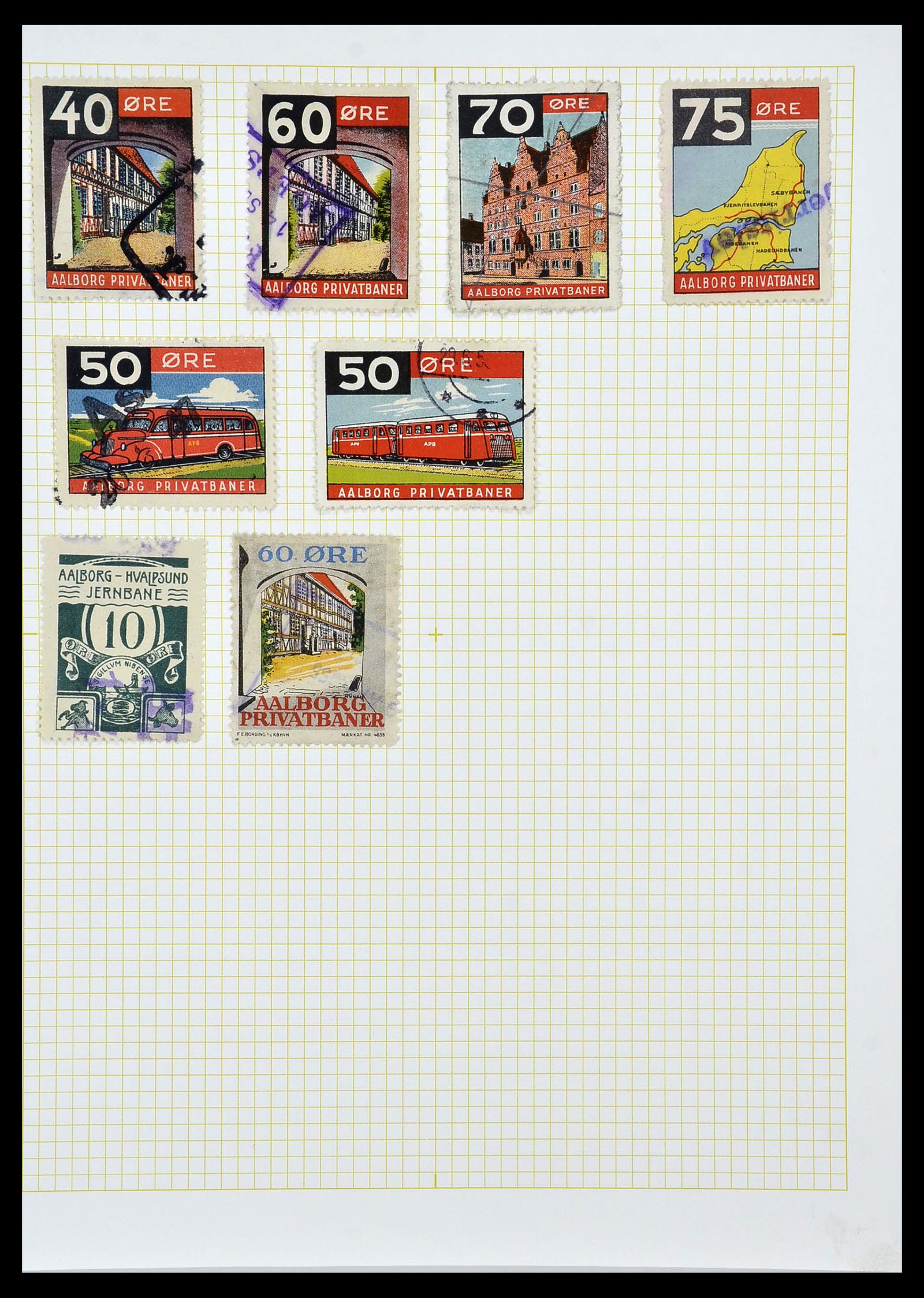 34344 007 - Postzegelverzameling 34344 Scandinavië lokaalzegels.