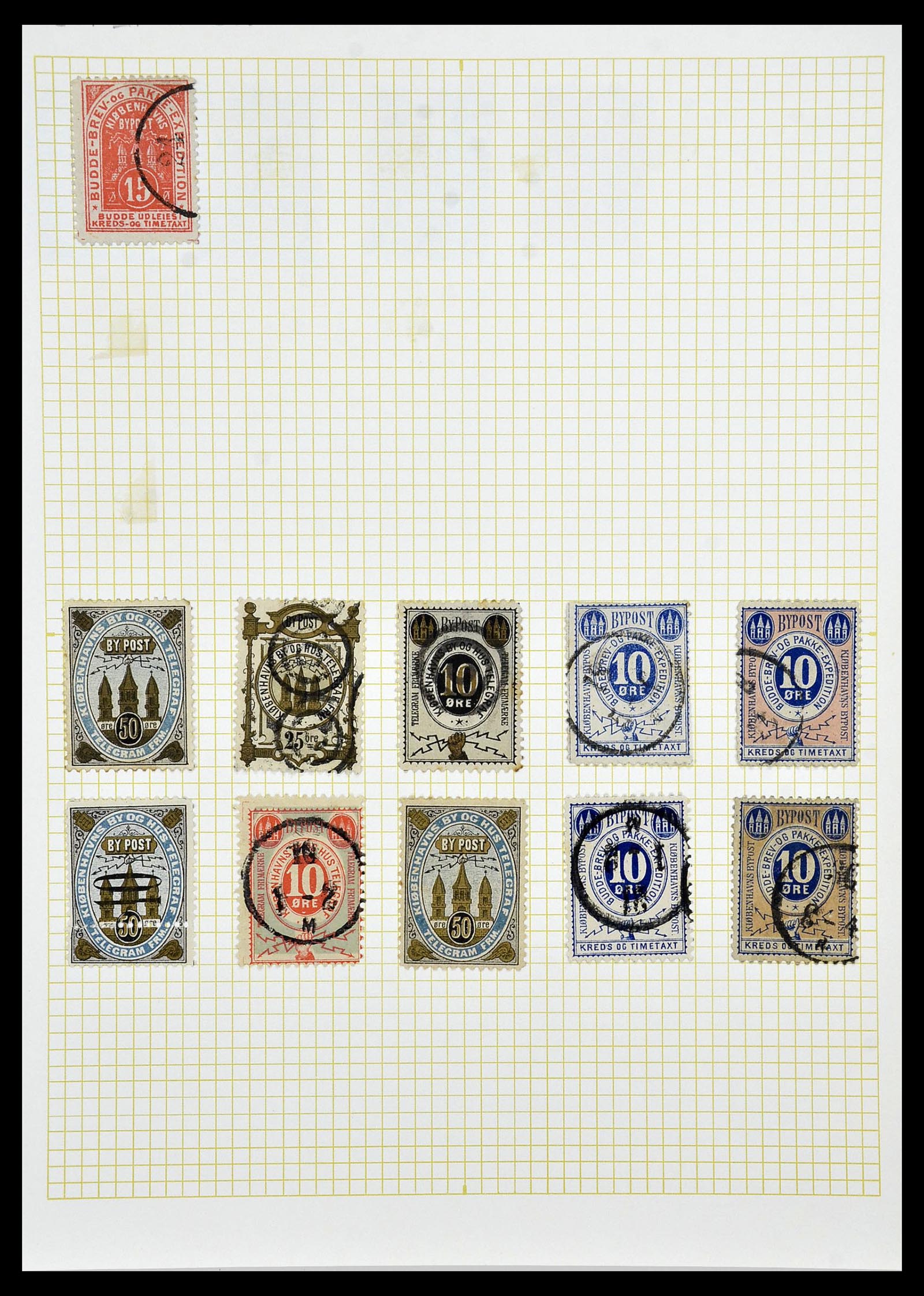 34344 009 - Postzegelverzameling 34344 Scandinavië lokaalzegels.