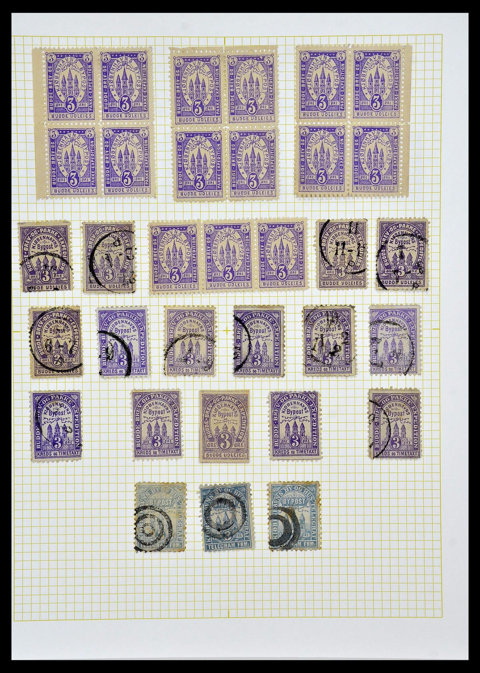 34344 013 - Postzegelverzameling 34344 Scandinavië lokaalzegels.
