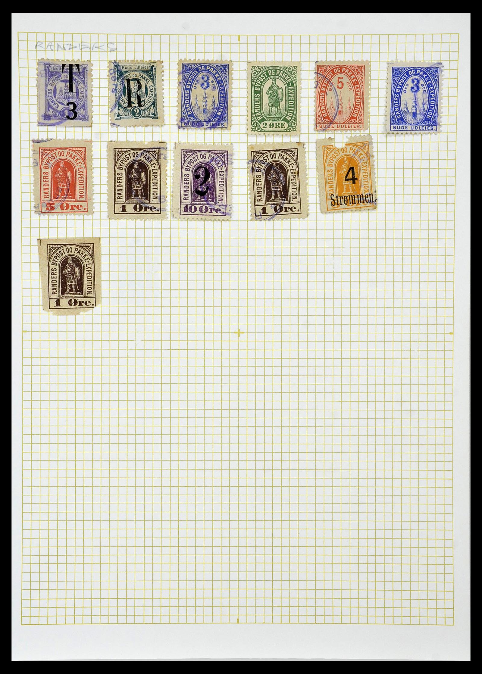 34344 021 - Postzegelverzameling 34344 Scandinavië lokaalzegels.