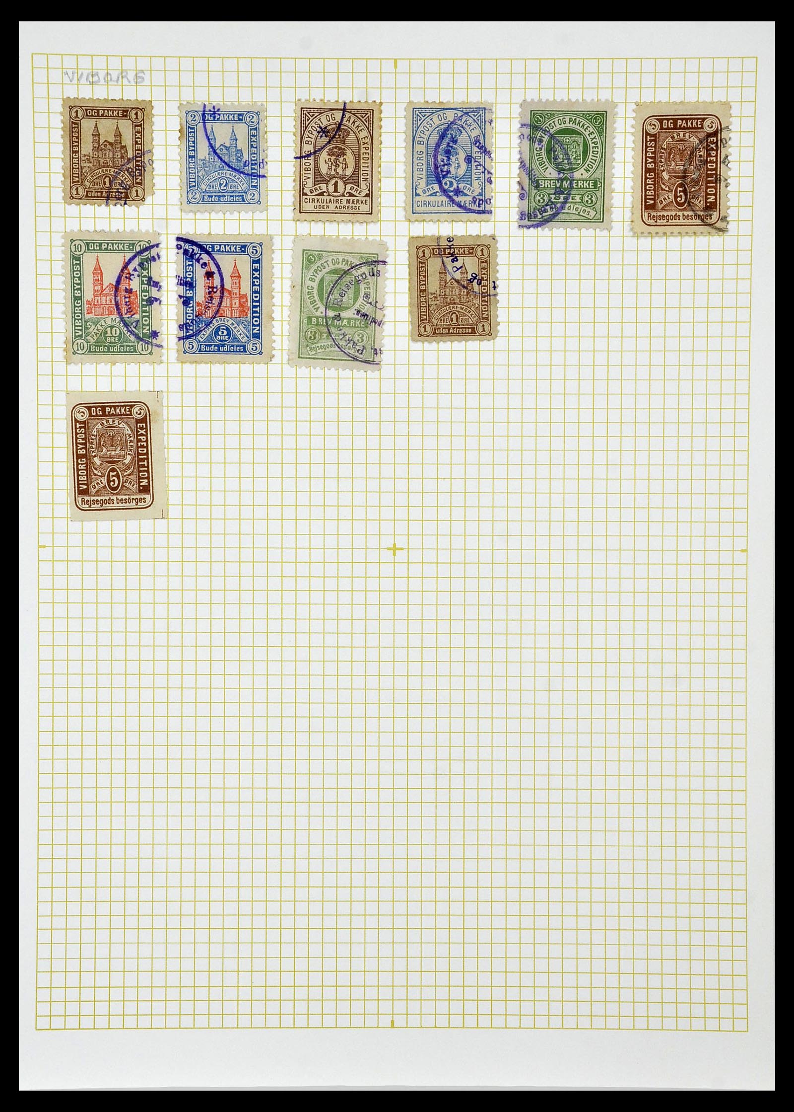 34344 024 - Postzegelverzameling 34344 Scandinavië lokaalzegels.