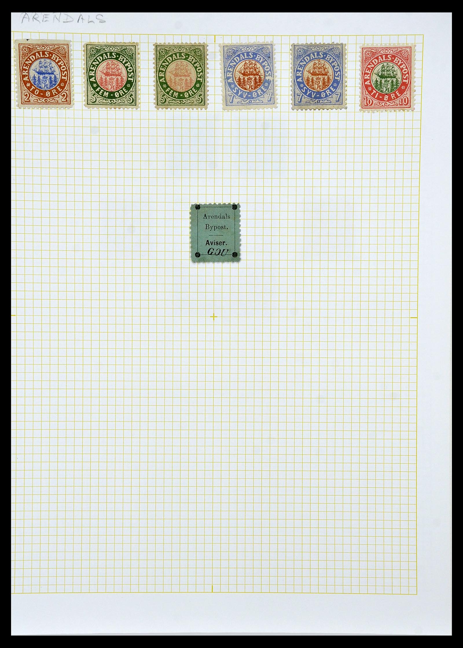 34344 026 - Postzegelverzameling 34344 Scandinavië lokaalzegels.