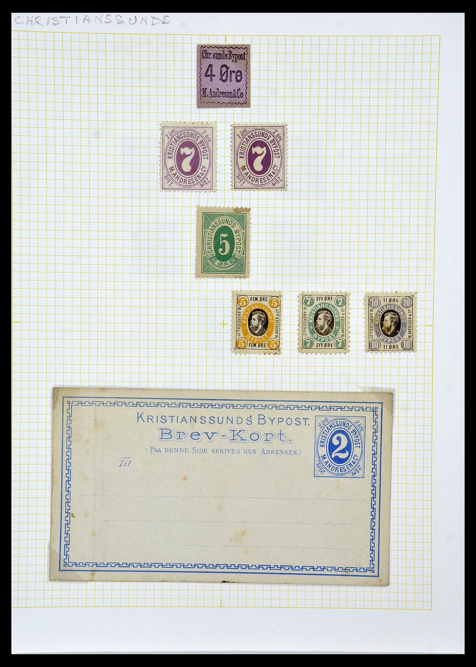 34344 028 - Postzegelverzameling 34344 Scandinavië lokaalzegels.