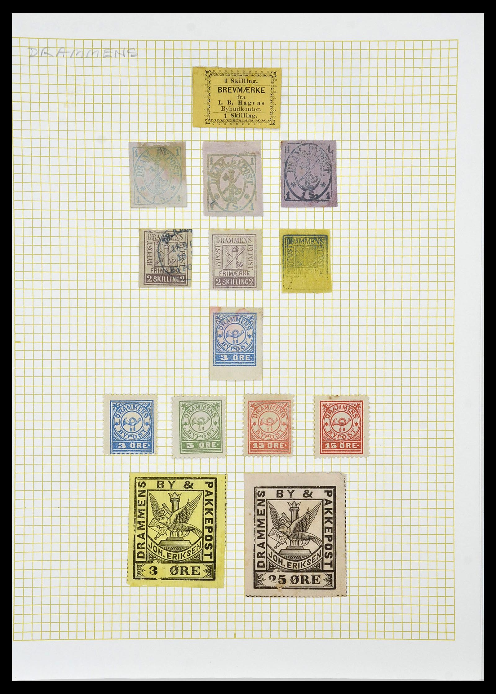 34344 029 - Postzegelverzameling 34344 Scandinavië lokaalzegels.