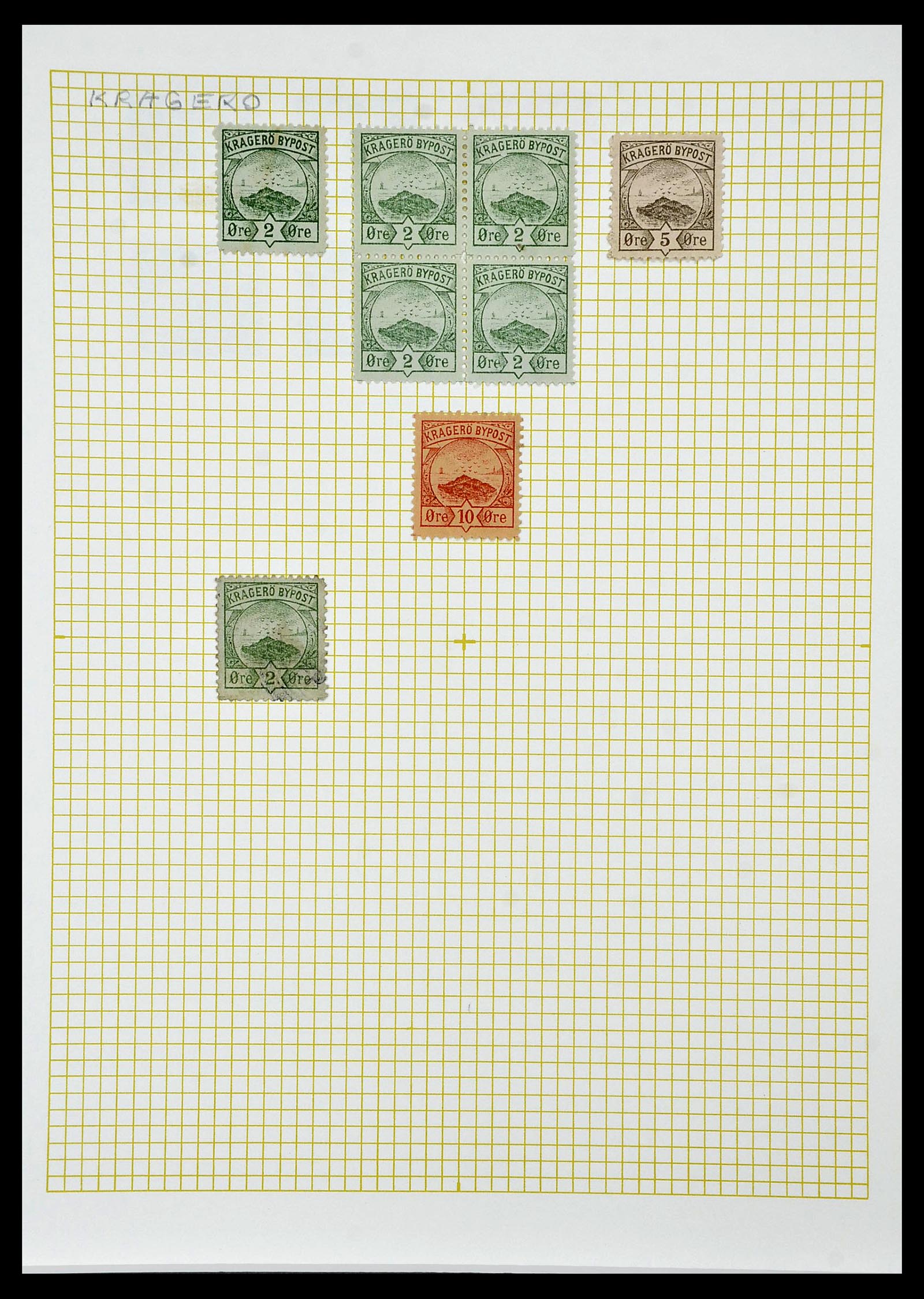 34344 033 - Postzegelverzameling 34344 Scandinavië lokaalzegels.