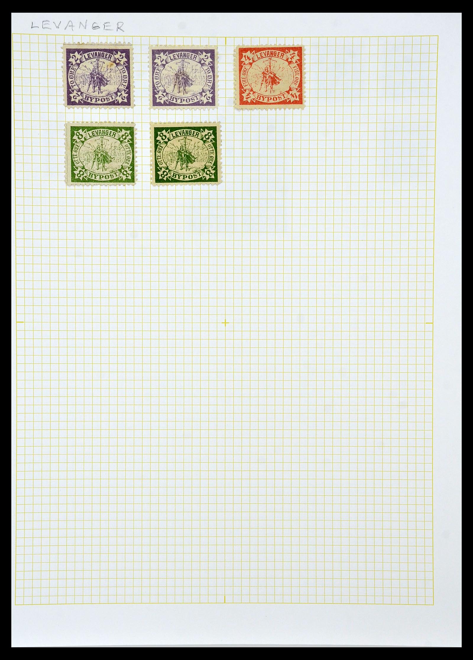 34344 034 - Postzegelverzameling 34344 Scandinavië lokaalzegels.