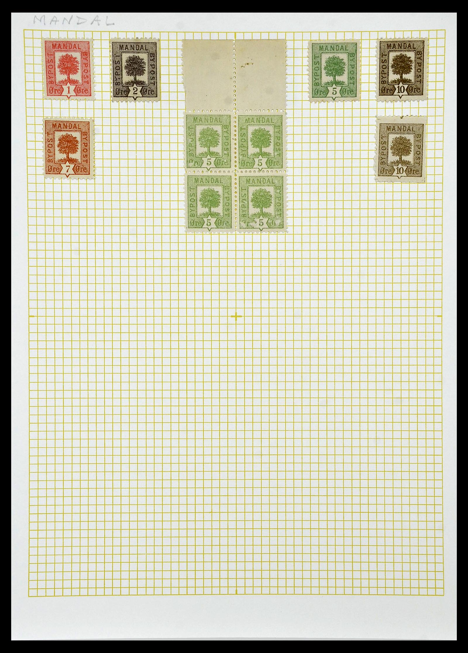 34344 035 - Postzegelverzameling 34344 Scandinavië lokaalzegels.