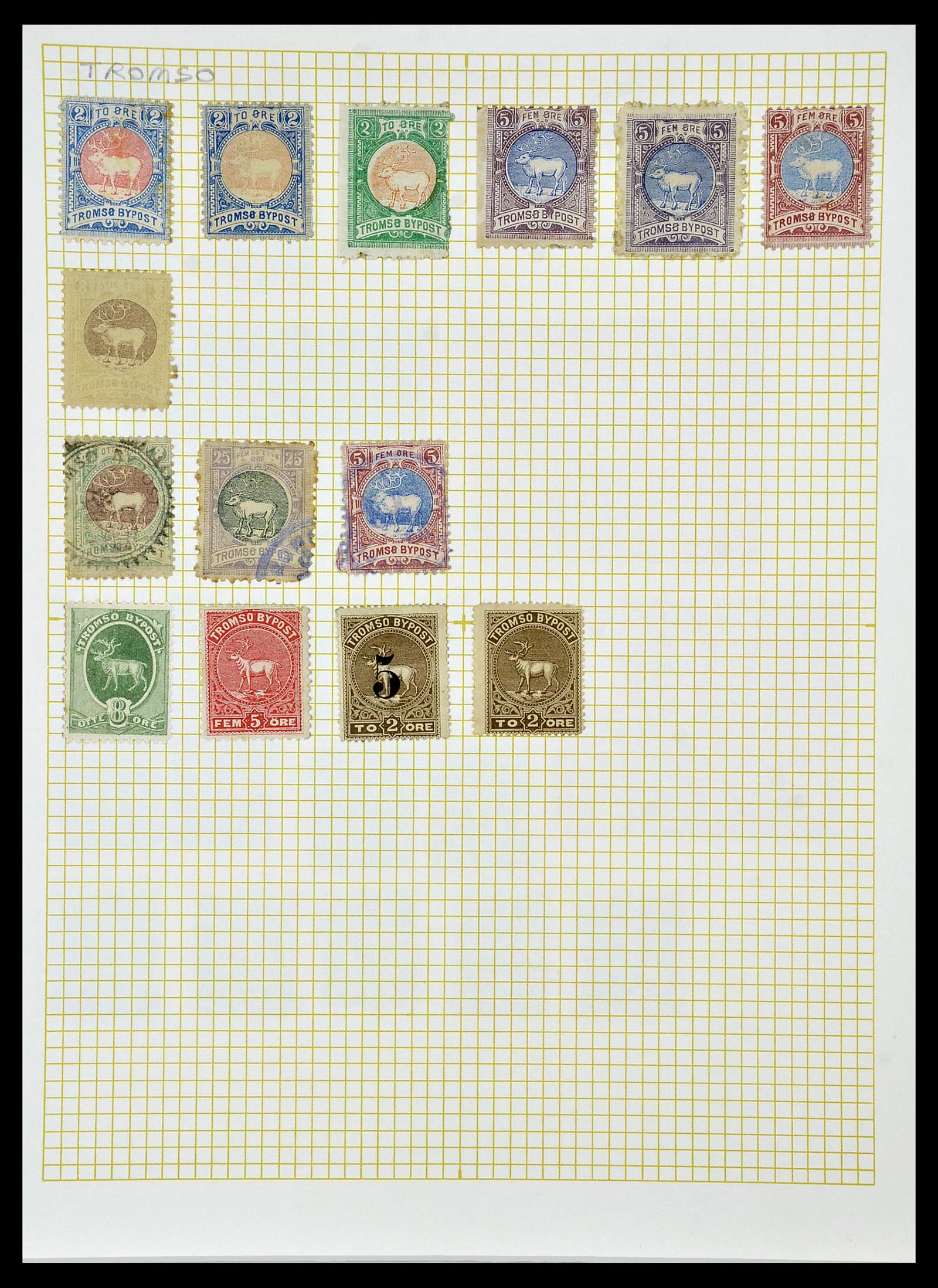 34344 040 - Postzegelverzameling 34344 Scandinavië lokaalzegels.