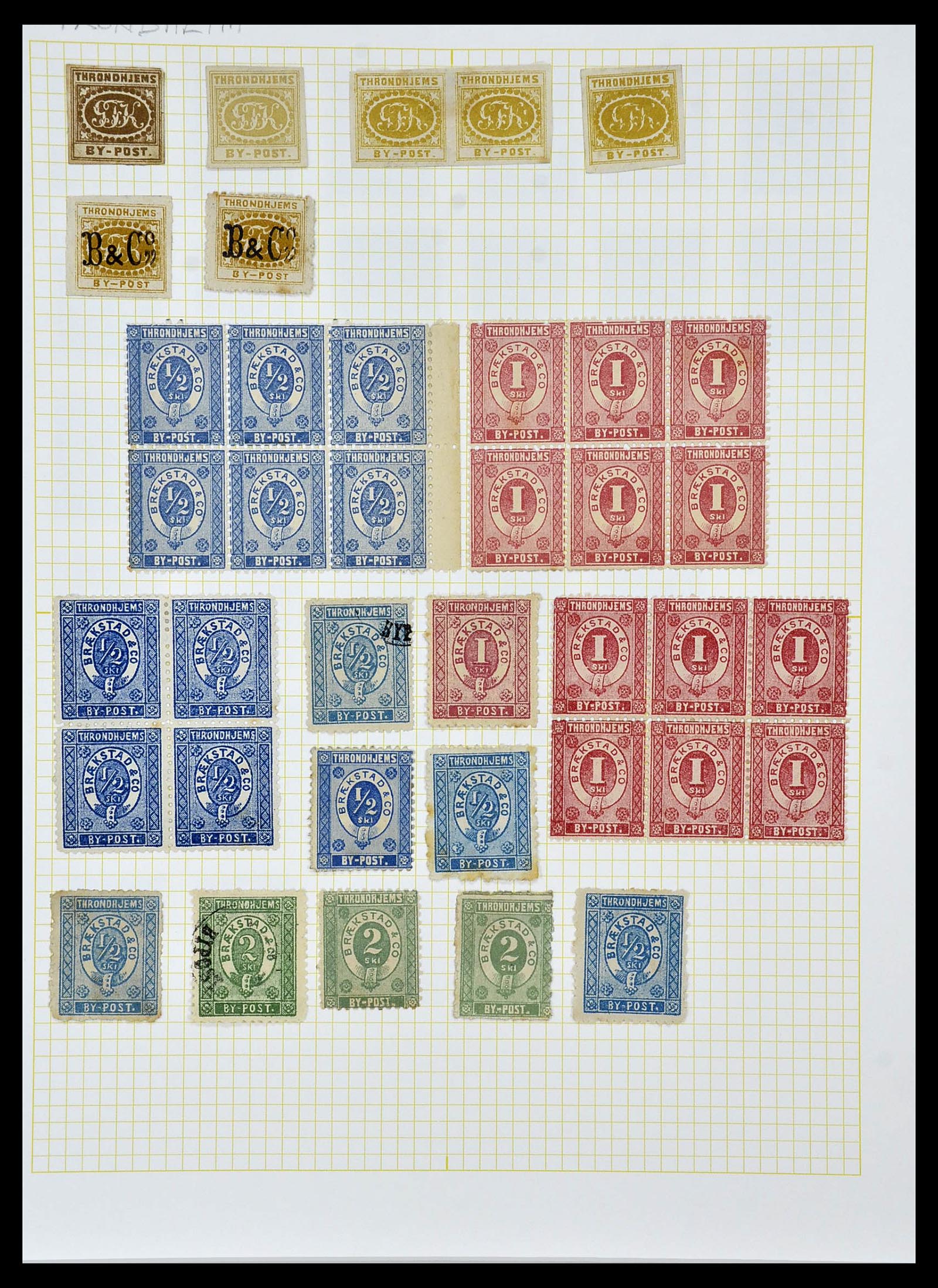 34344 041 - Postzegelverzameling 34344 Scandinavië lokaalzegels.