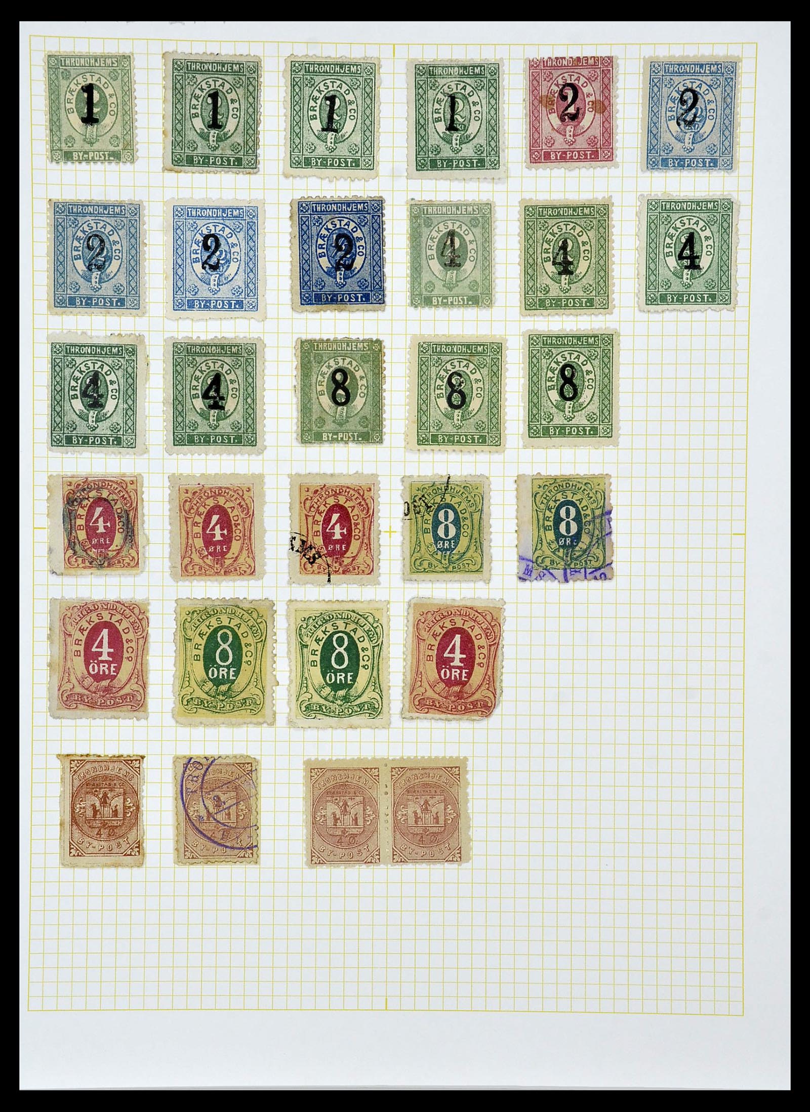 34344 042 - Postzegelverzameling 34344 Scandinavië lokaalzegels.