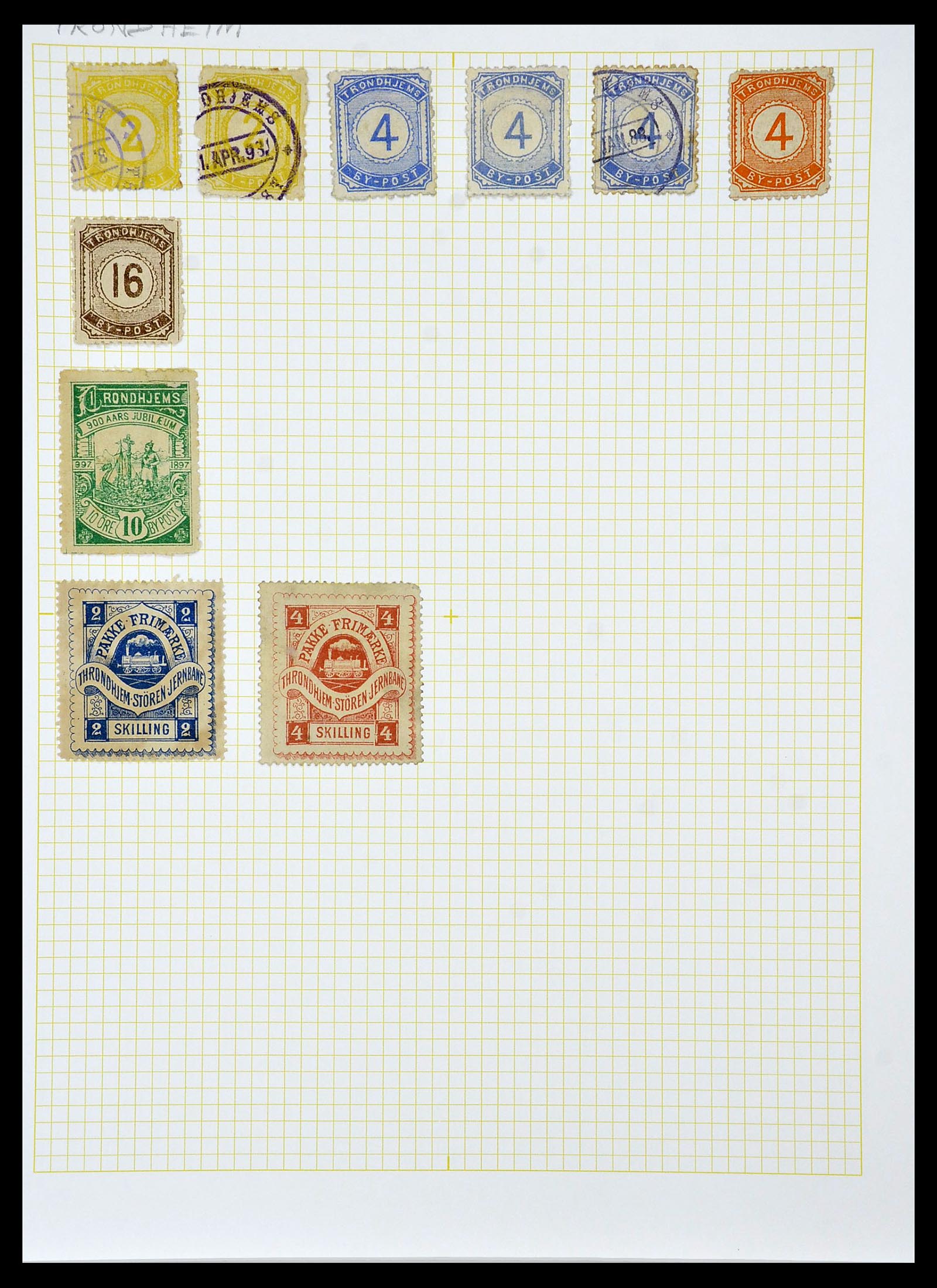34344 043 - Postzegelverzameling 34344 Scandinavië lokaalzegels.