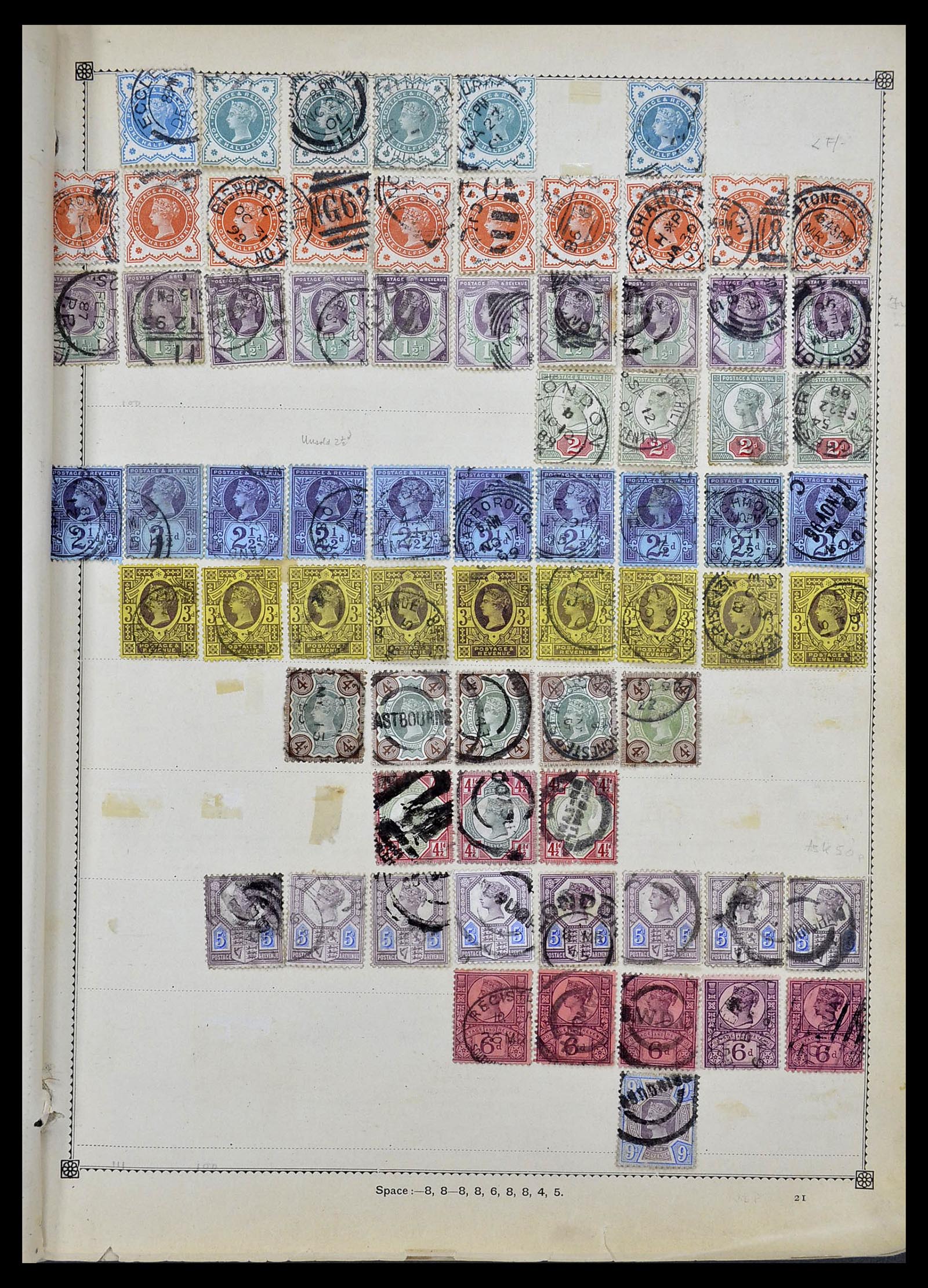 34352 003 - Postzegelverzameling 34352 Engeland 1860-1970.
