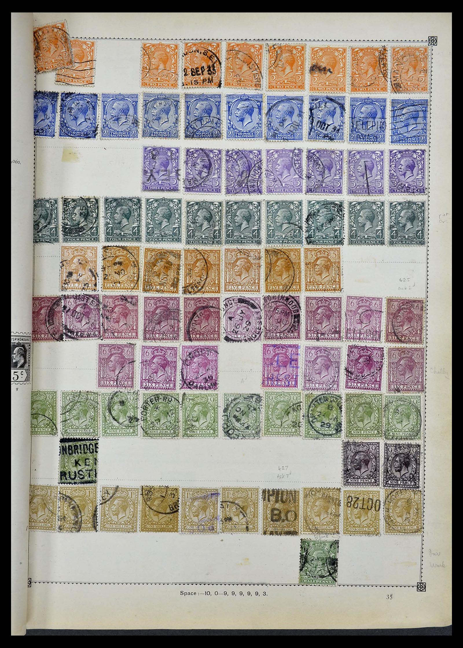 34352 010 - Postzegelverzameling 34352 Engeland 1860-1970.