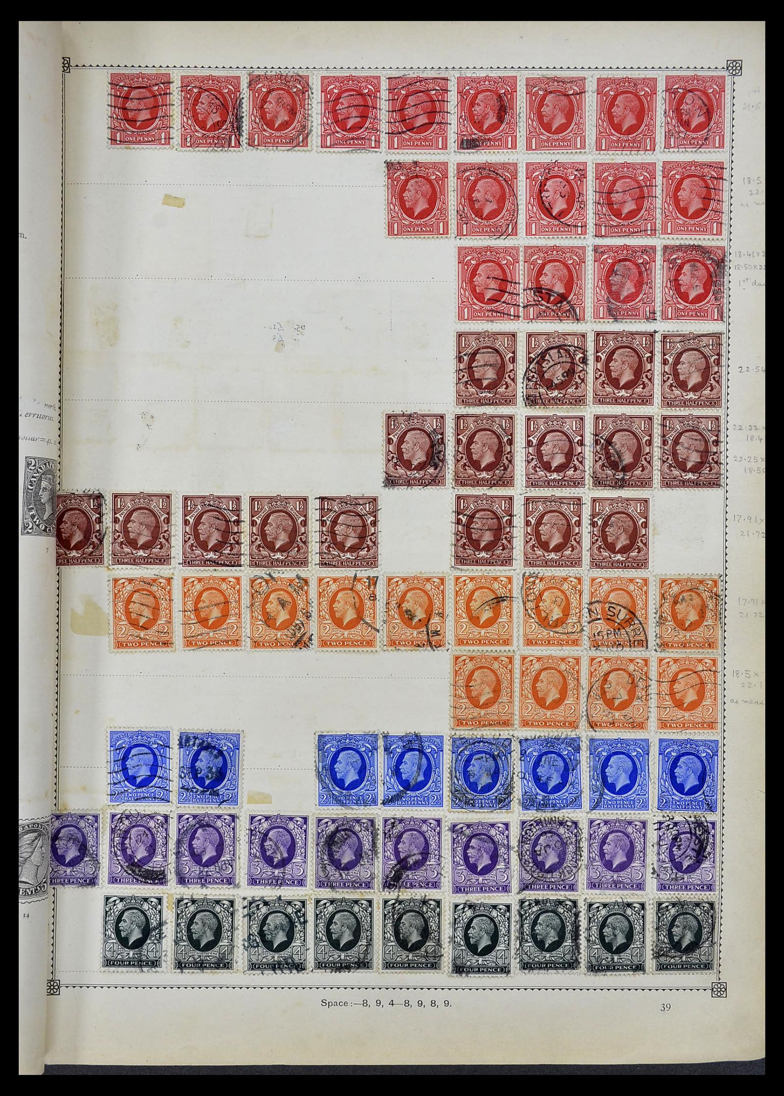 34352 012 - Postzegelverzameling 34352 Engeland 1860-1970.