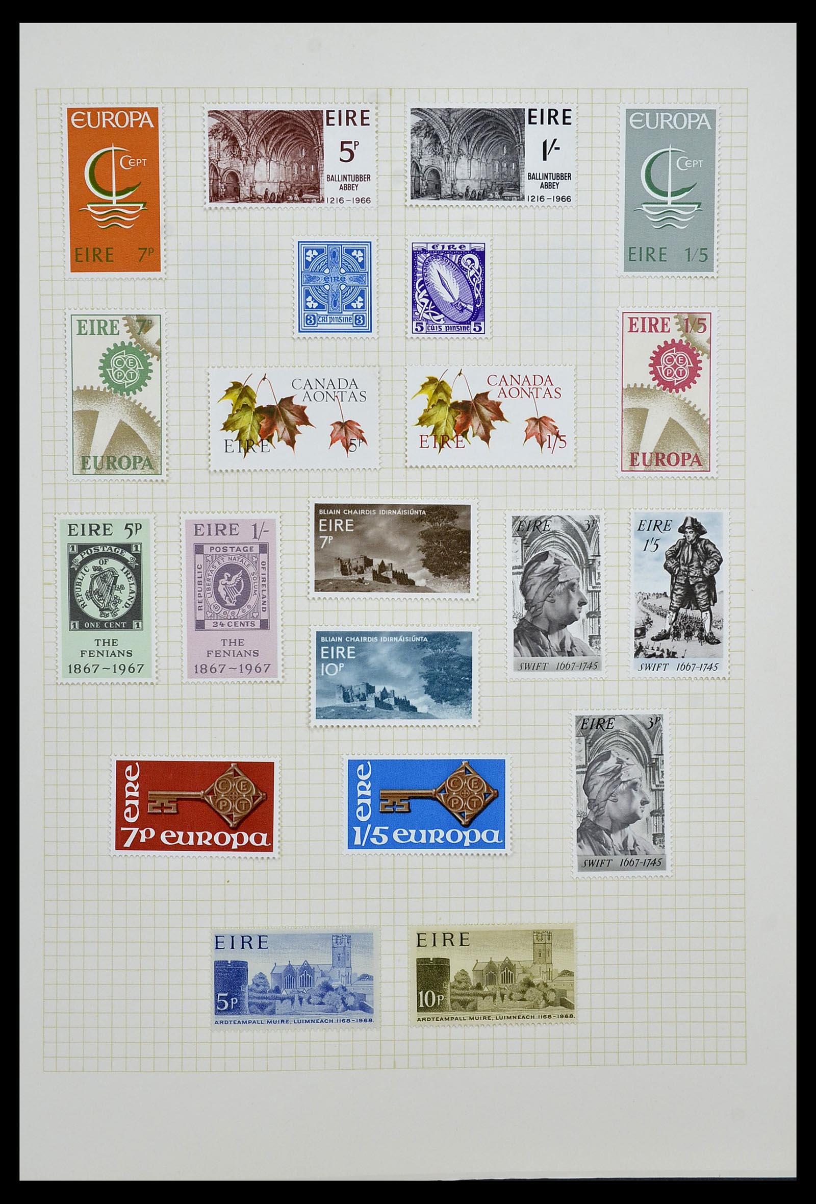 34353 017 - Postzegelverzameling 34353 Ierland 1922-2000.