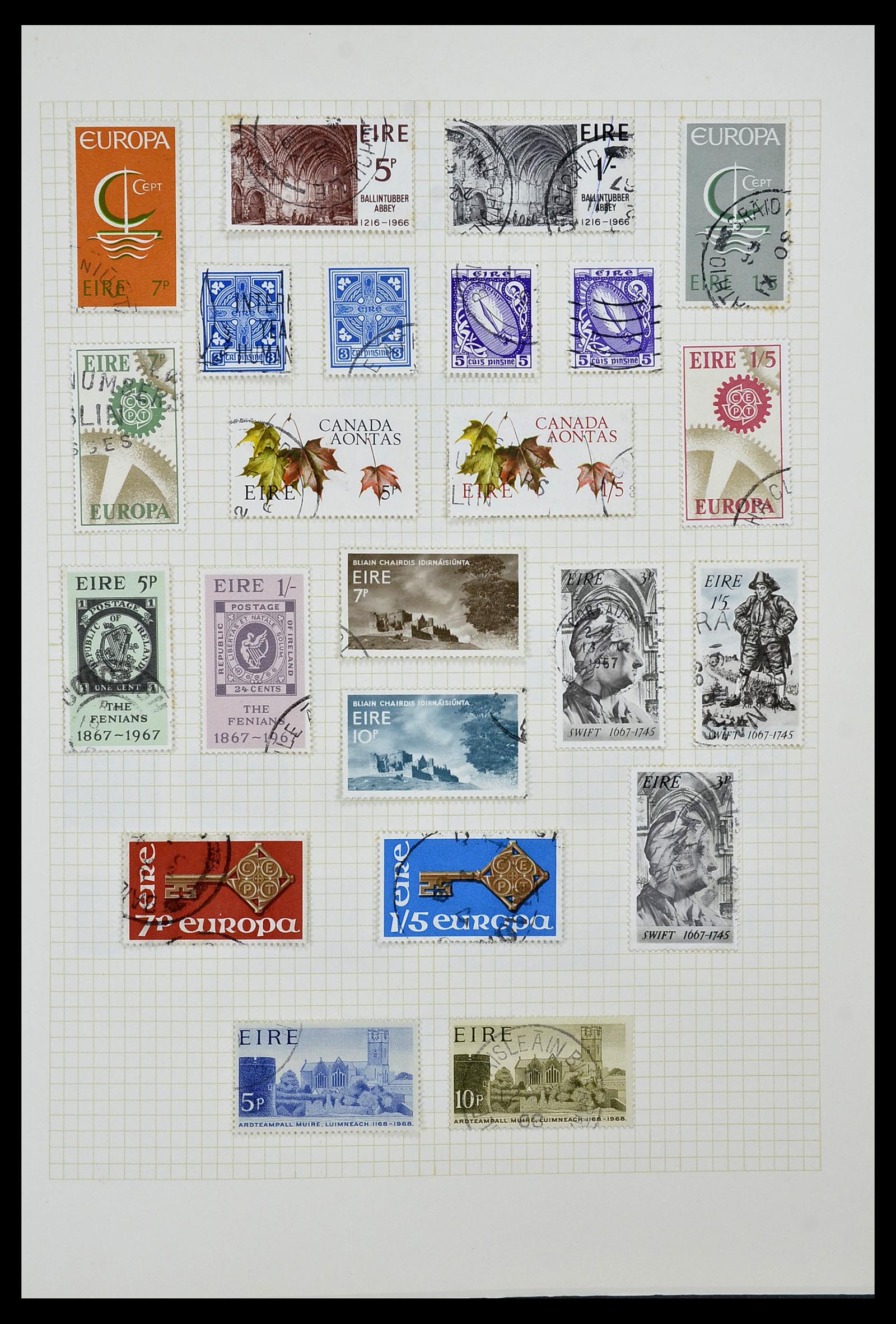 34353 018 - Postzegelverzameling 34353 Ierland 1922-2000.