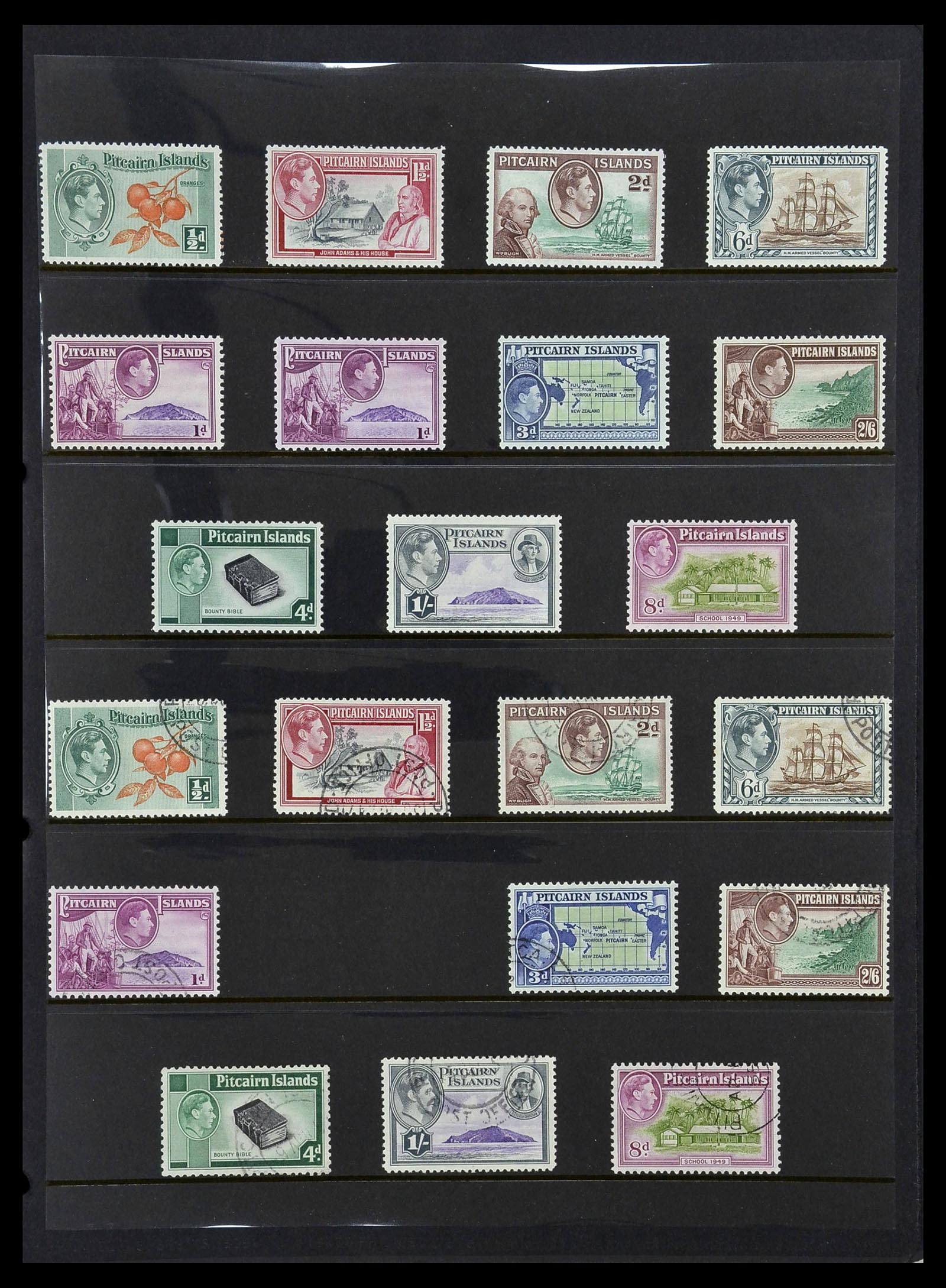 34355 001 - Postzegelverzameling 34355 Pitcairn 1940-1998.