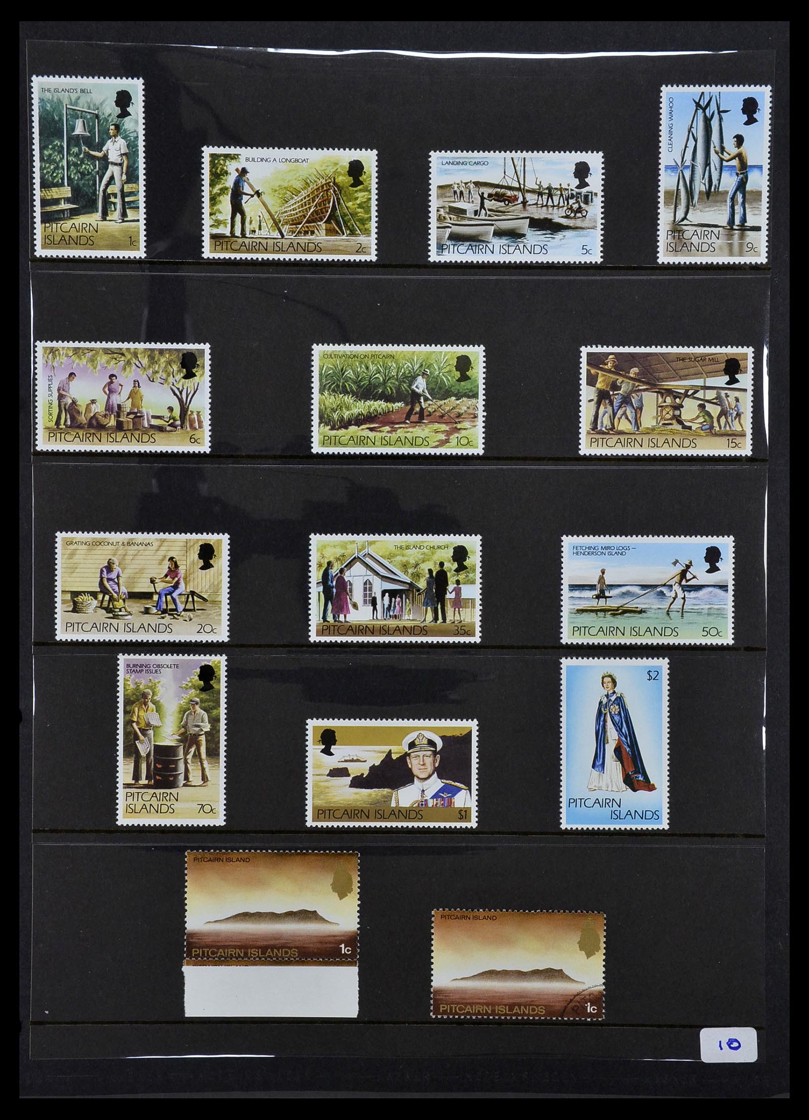 34355 010 - Postzegelverzameling 34355 Pitcairn 1940-1998.