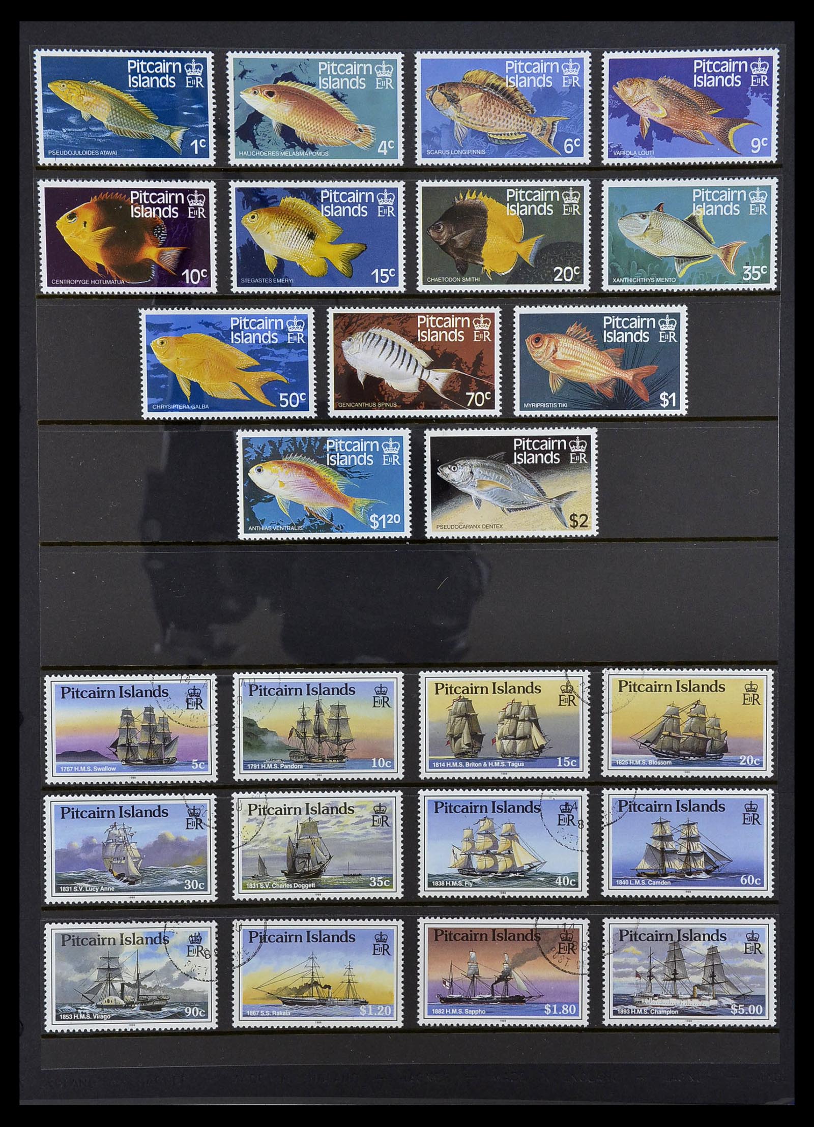 34355 012 - Postzegelverzameling 34355 Pitcairn 1940-1998.
