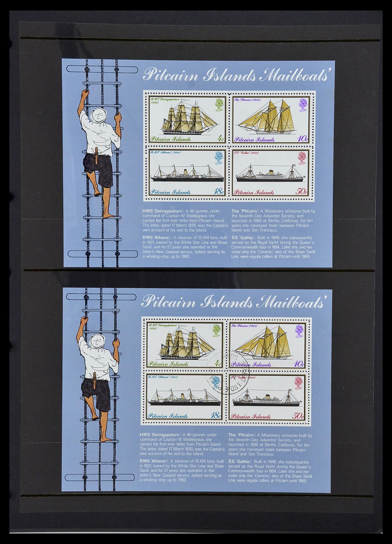34355 019 - Postzegelverzameling 34355 Pitcairn 1940-1998.