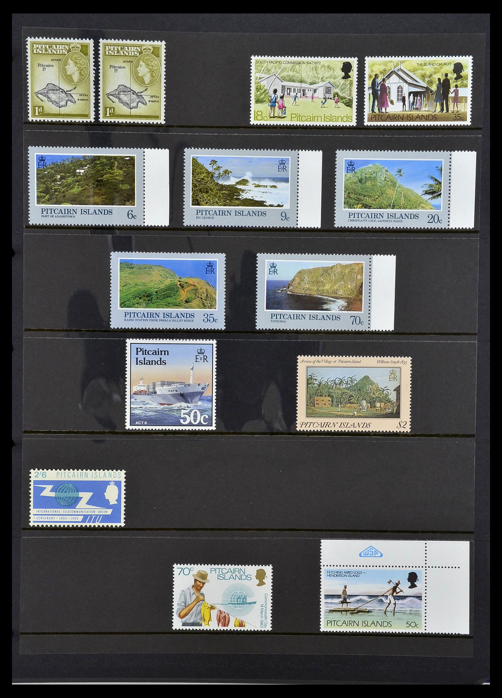34355 021 - Postzegelverzameling 34355 Pitcairn 1940-1998.