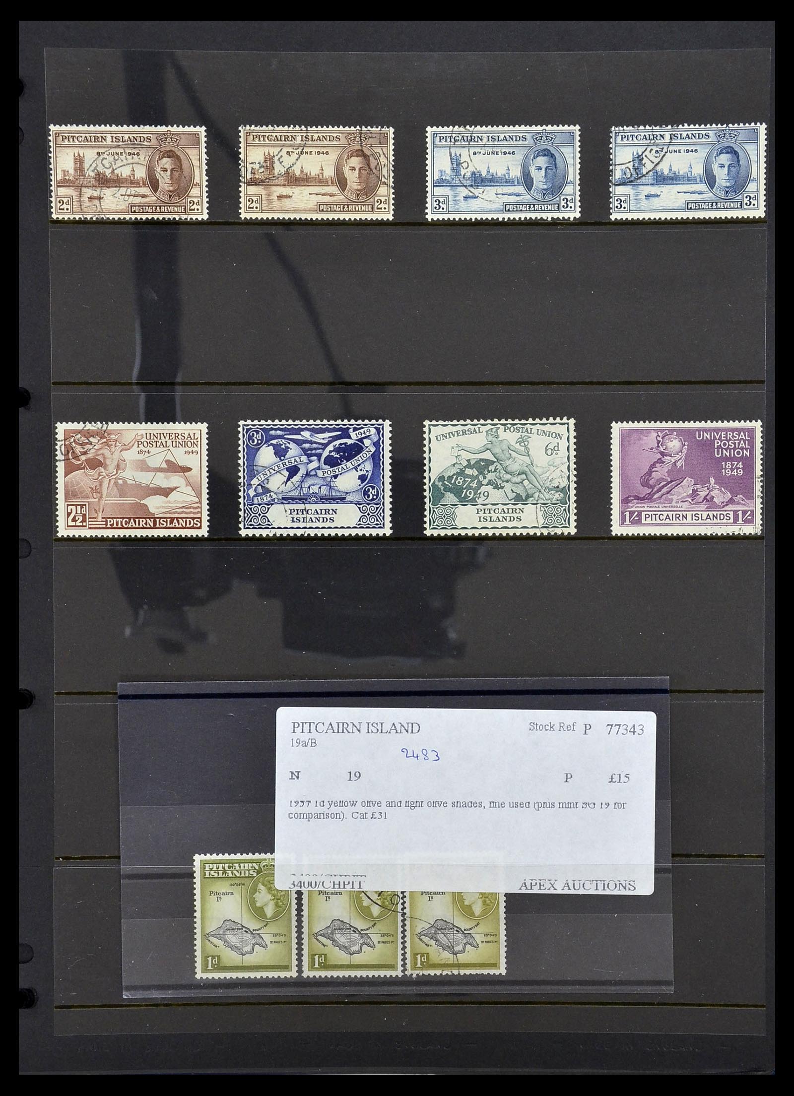 34355 024 - Postzegelverzameling 34355 Pitcairn 1940-1998.