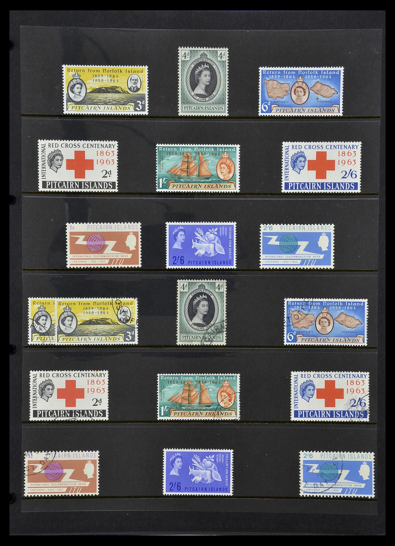 34355 025 - Postzegelverzameling 34355 Pitcairn 1940-1998.