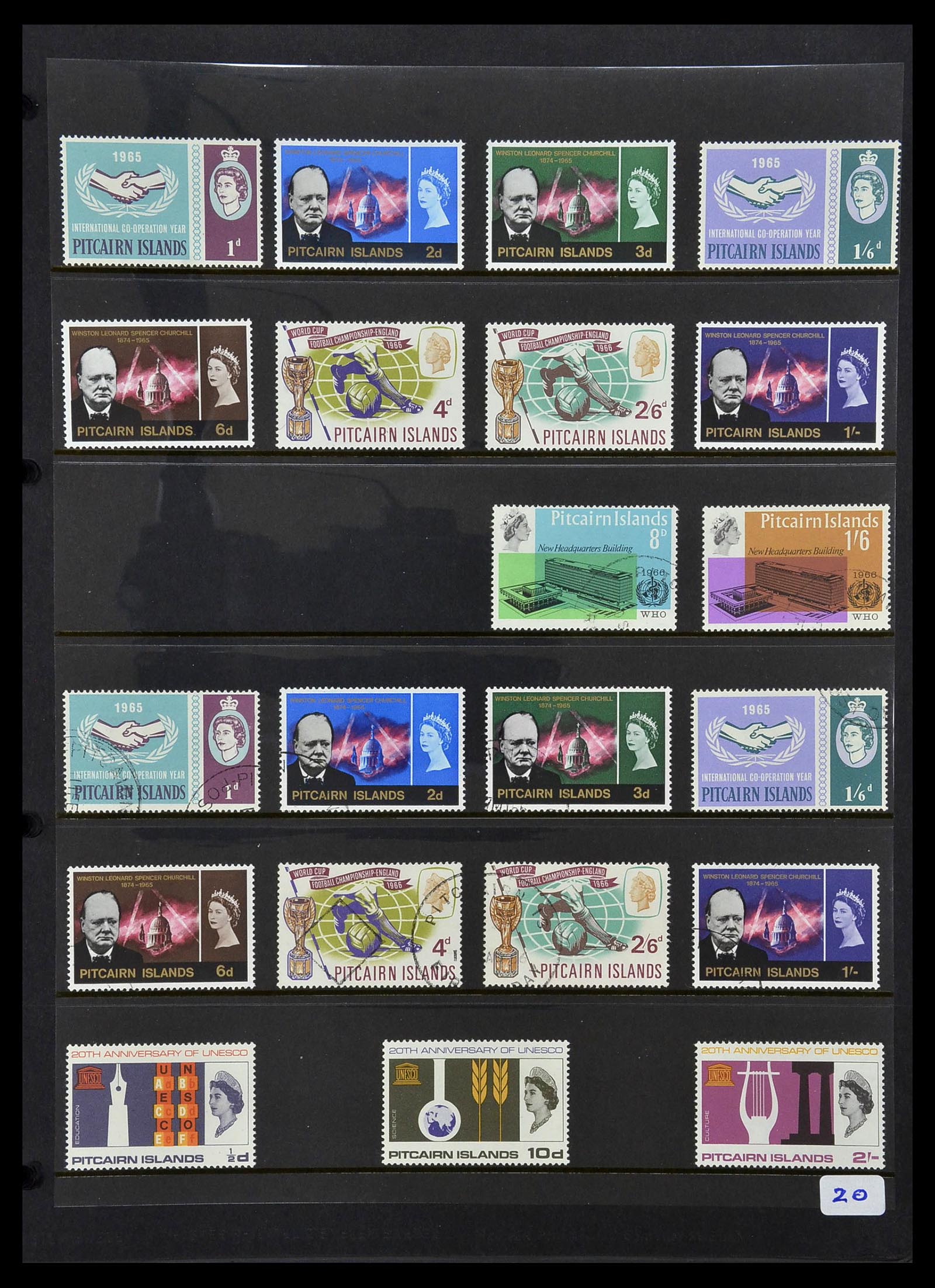 34355 026 - Postzegelverzameling 34355 Pitcairn 1940-1998.