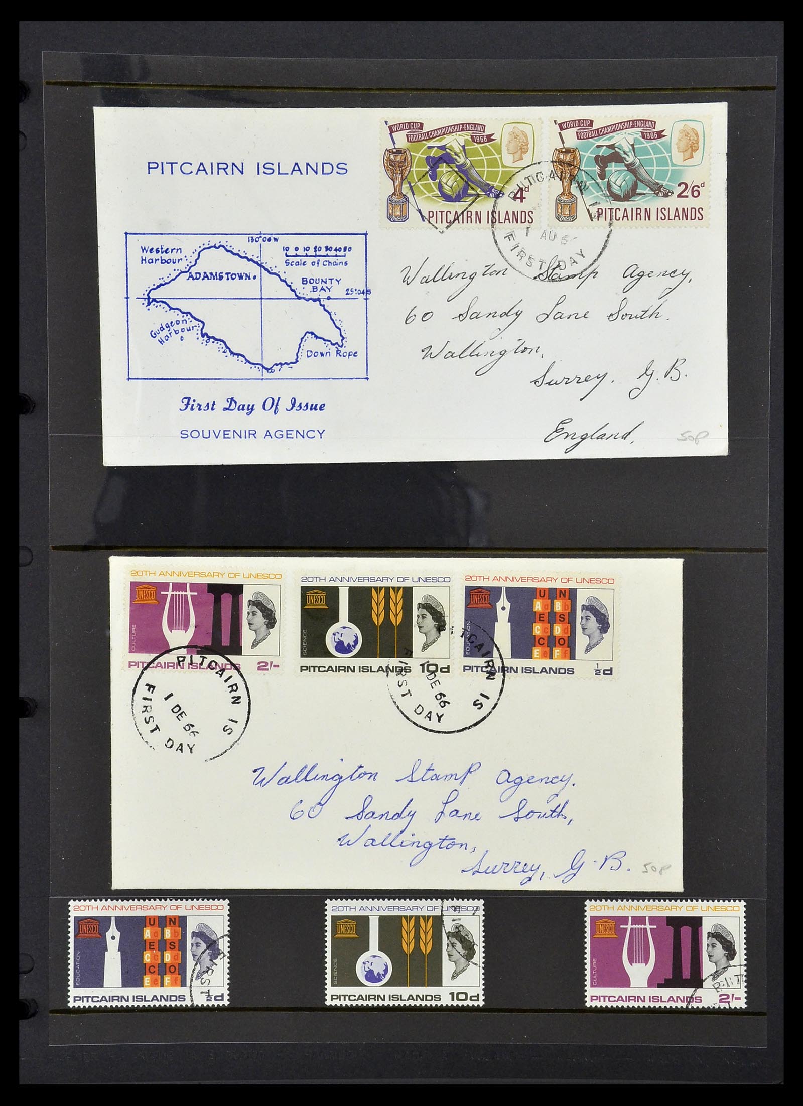 34355 027 - Postzegelverzameling 34355 Pitcairn 1940-1998.