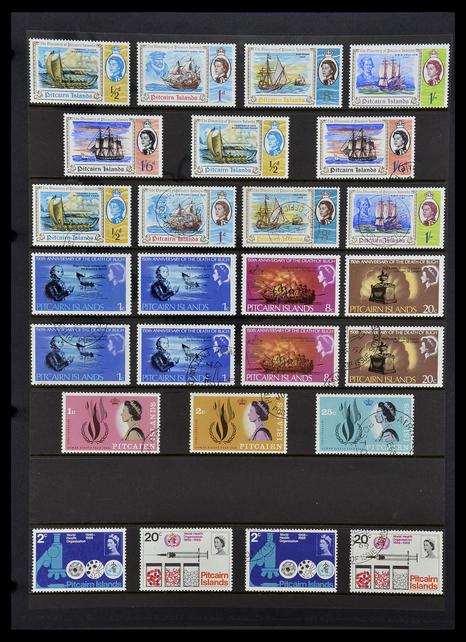 34355 028 - Postzegelverzameling 34355 Pitcairn 1940-1998.