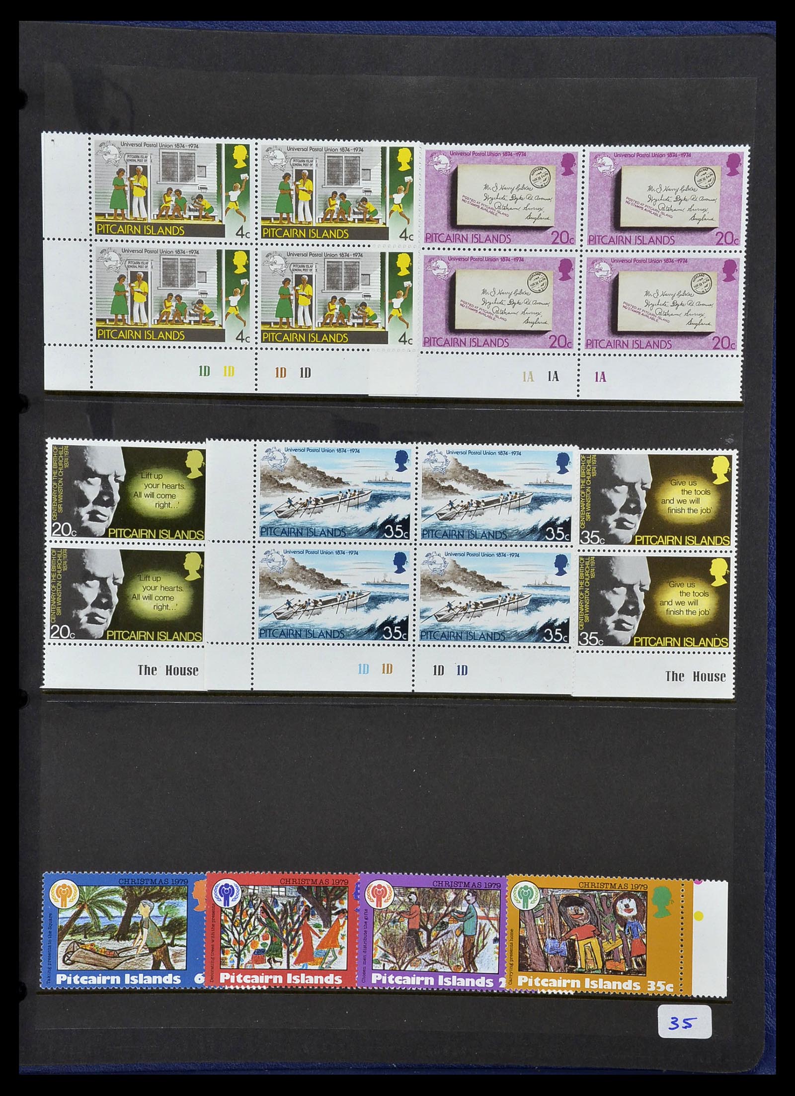 34355 042 - Postzegelverzameling 34355 Pitcairn 1940-1998.