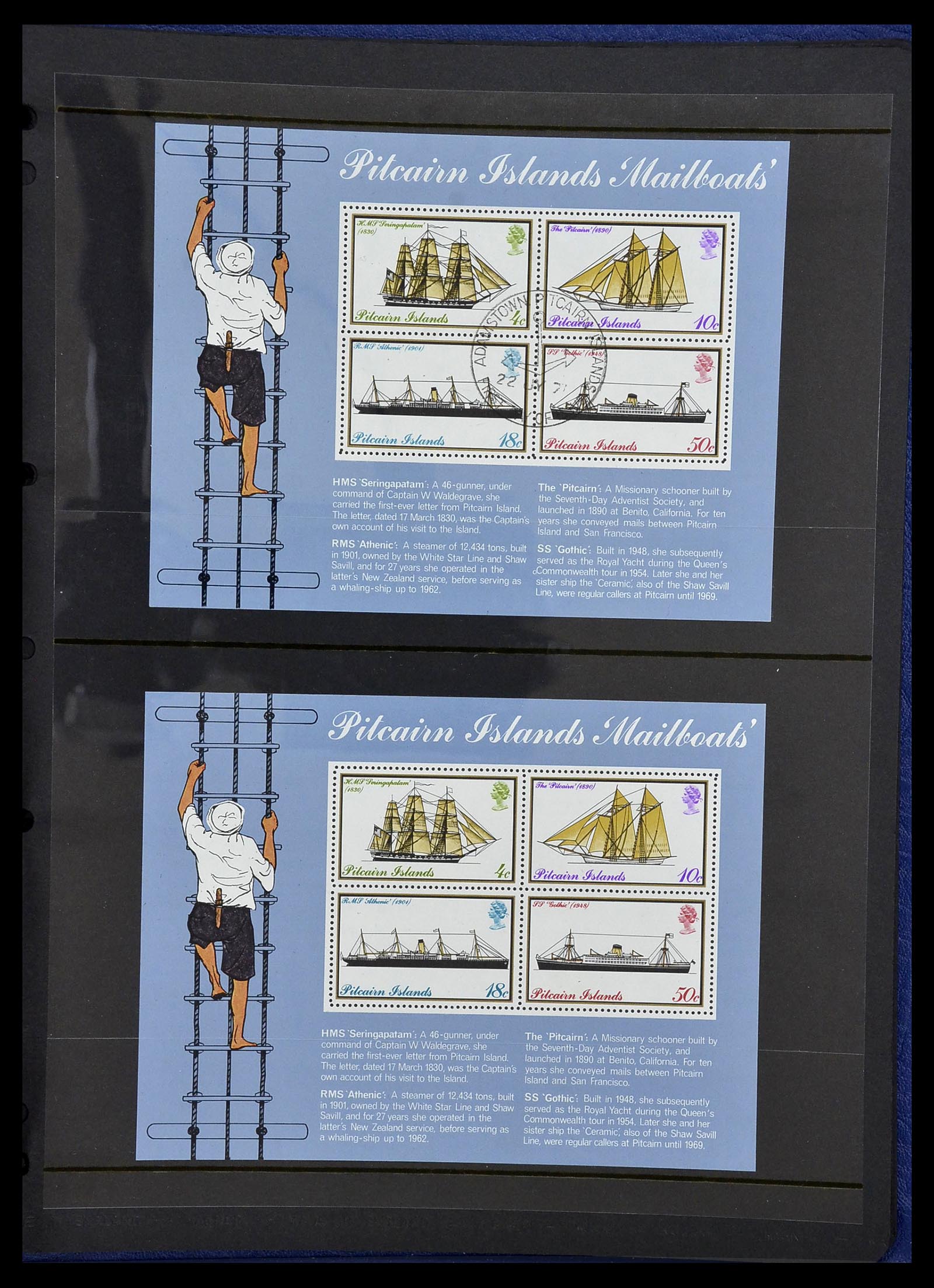 34355 043 - Postzegelverzameling 34355 Pitcairn 1940-1998.