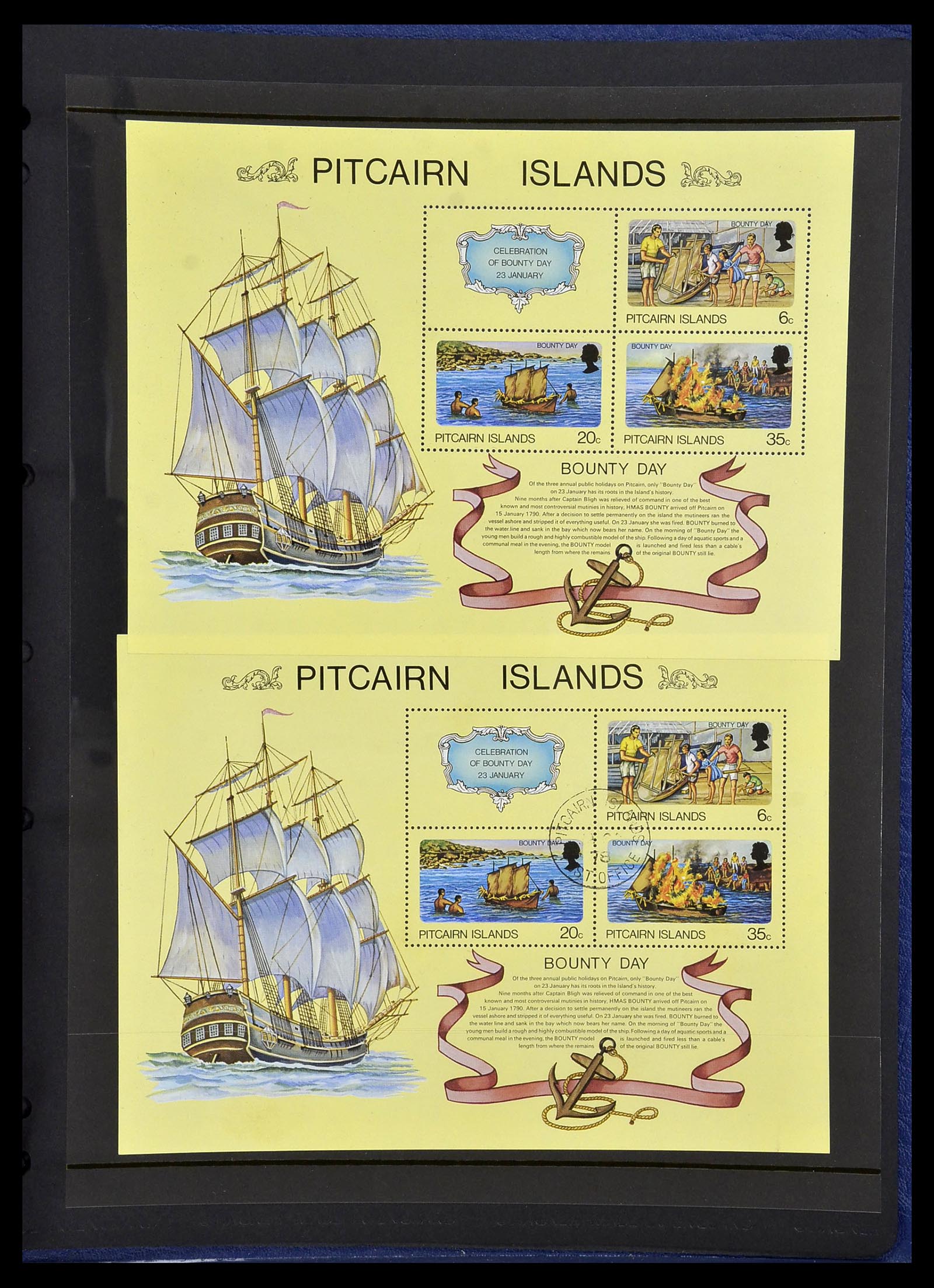 34355 045 - Postzegelverzameling 34355 Pitcairn 1940-1998.