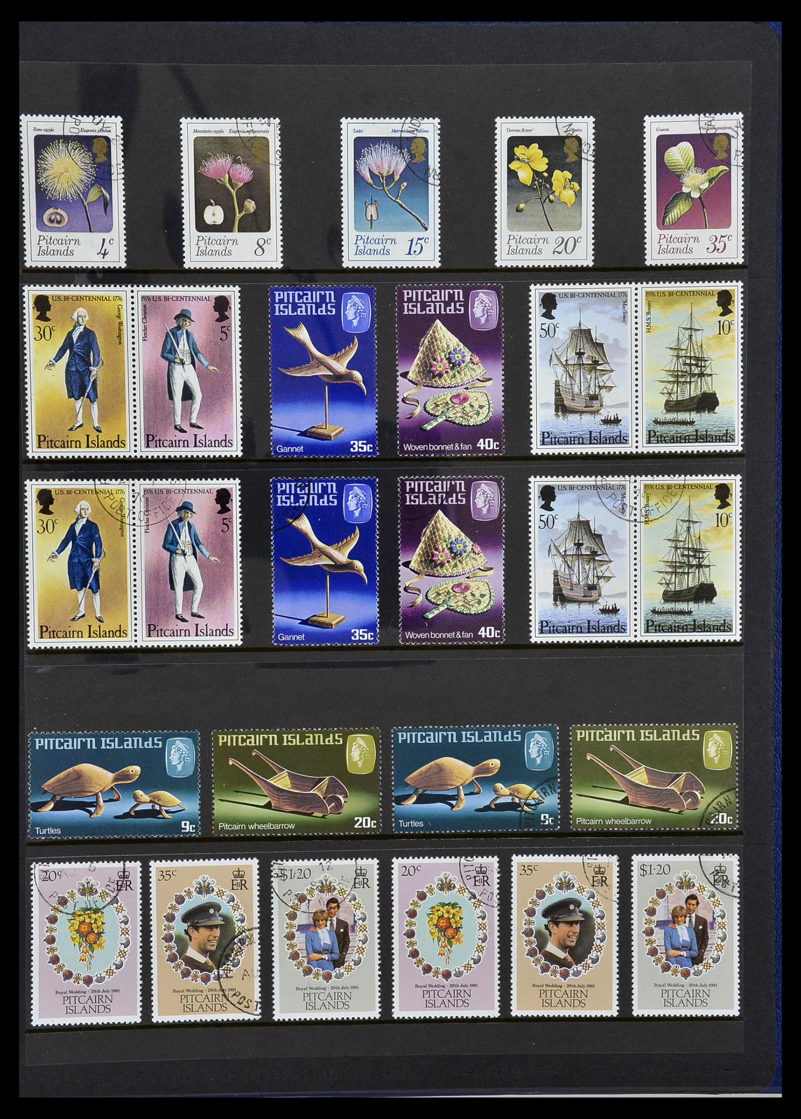 34355 050 - Postzegelverzameling 34355 Pitcairn 1940-1998.