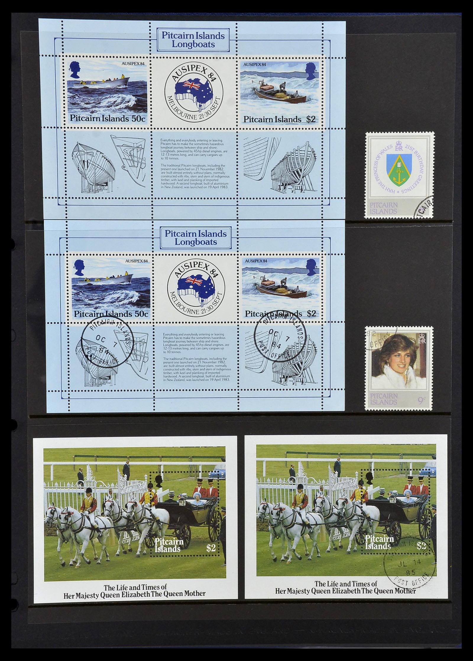 34355 056 - Postzegelverzameling 34355 Pitcairn 1940-1998.