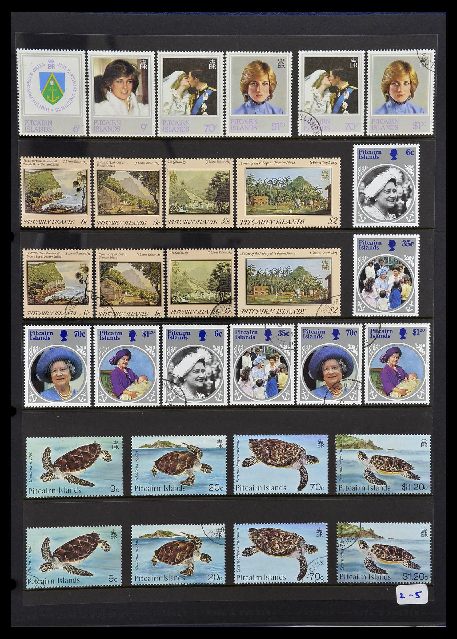 34355 057 - Postzegelverzameling 34355 Pitcairn 1940-1998.